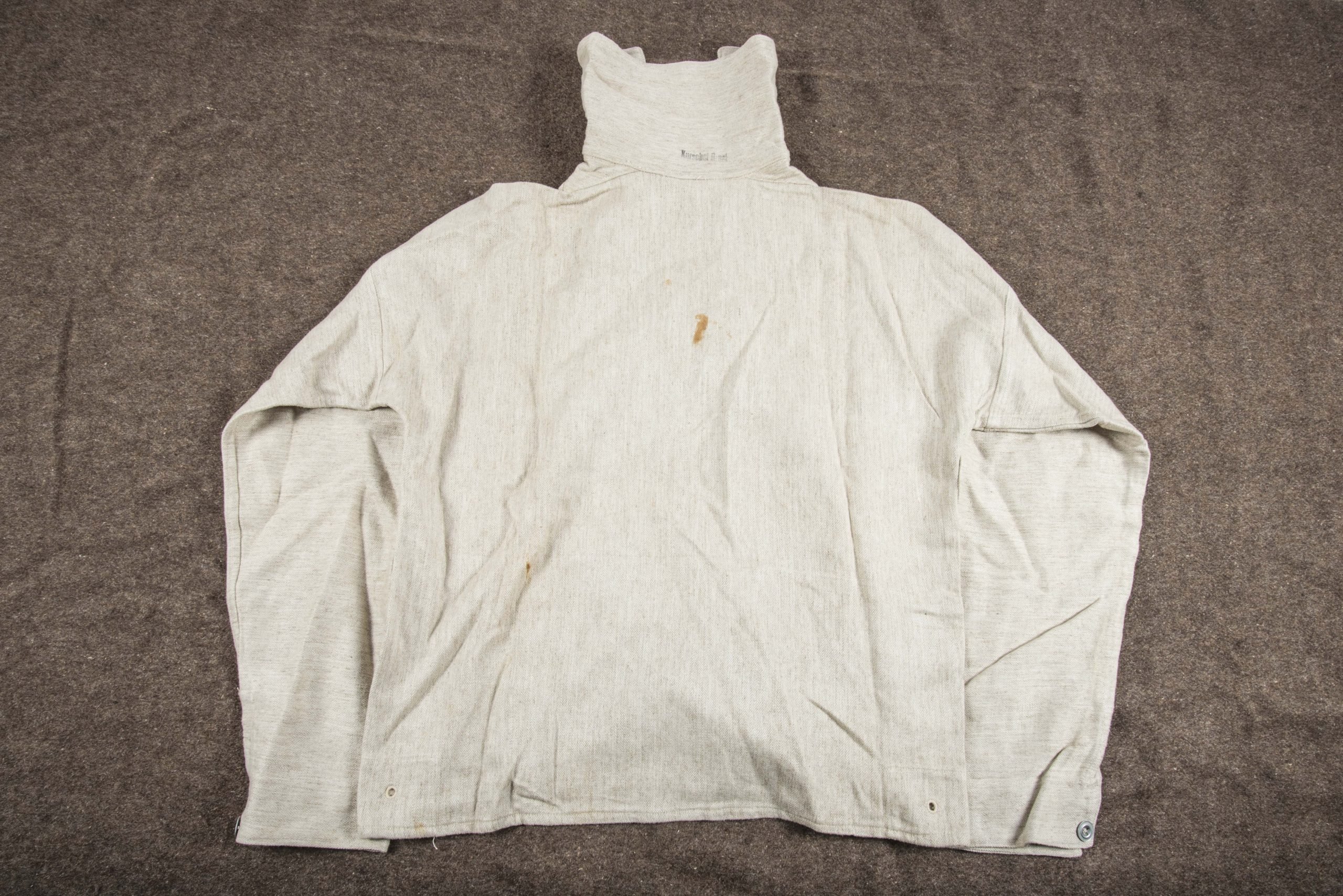 Unissued Kriegsmarine HBT work shirt marked Kurschel — image 2