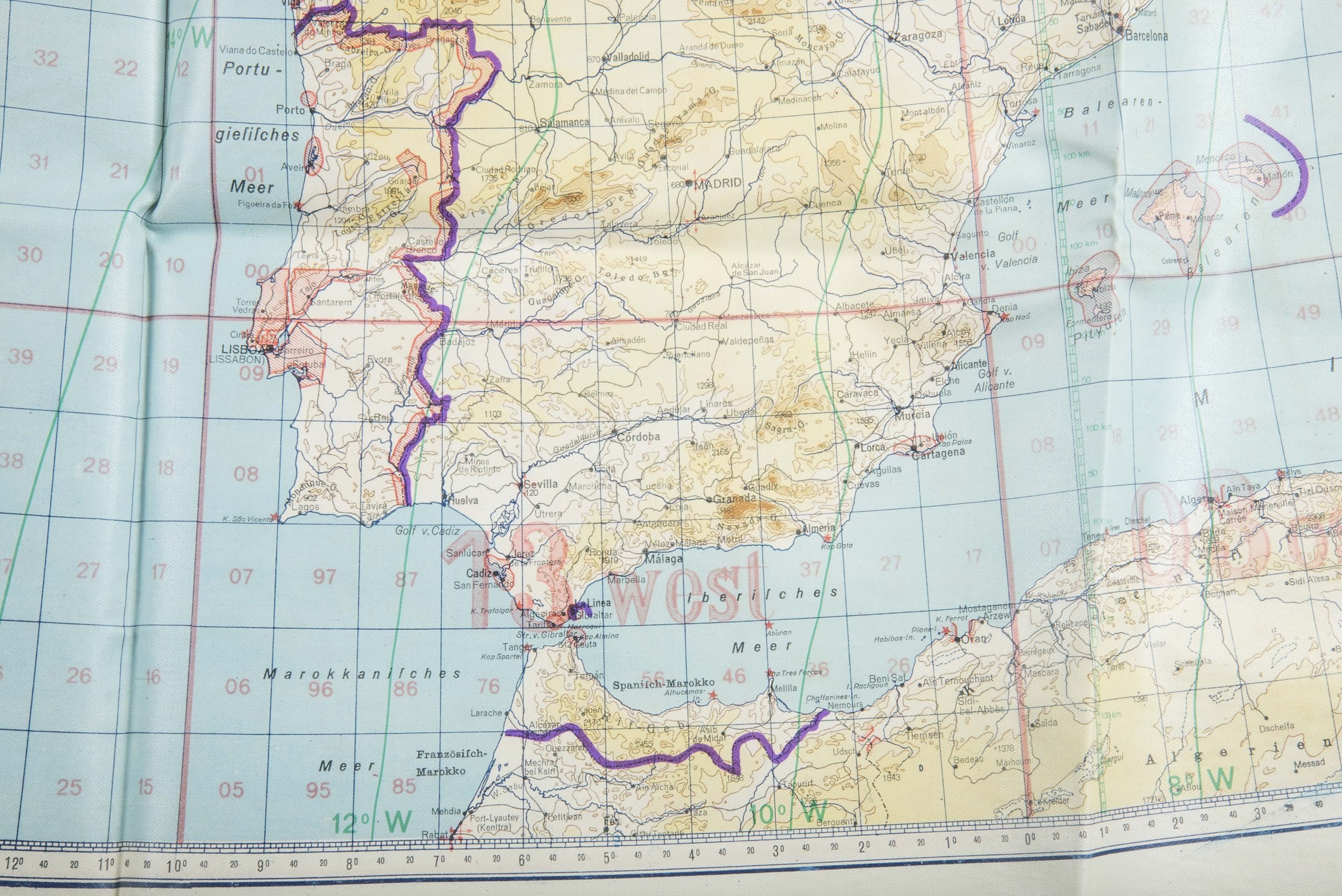German 1:4 000 0000 flight map Westeuropa u. Atl Ozean — image 3