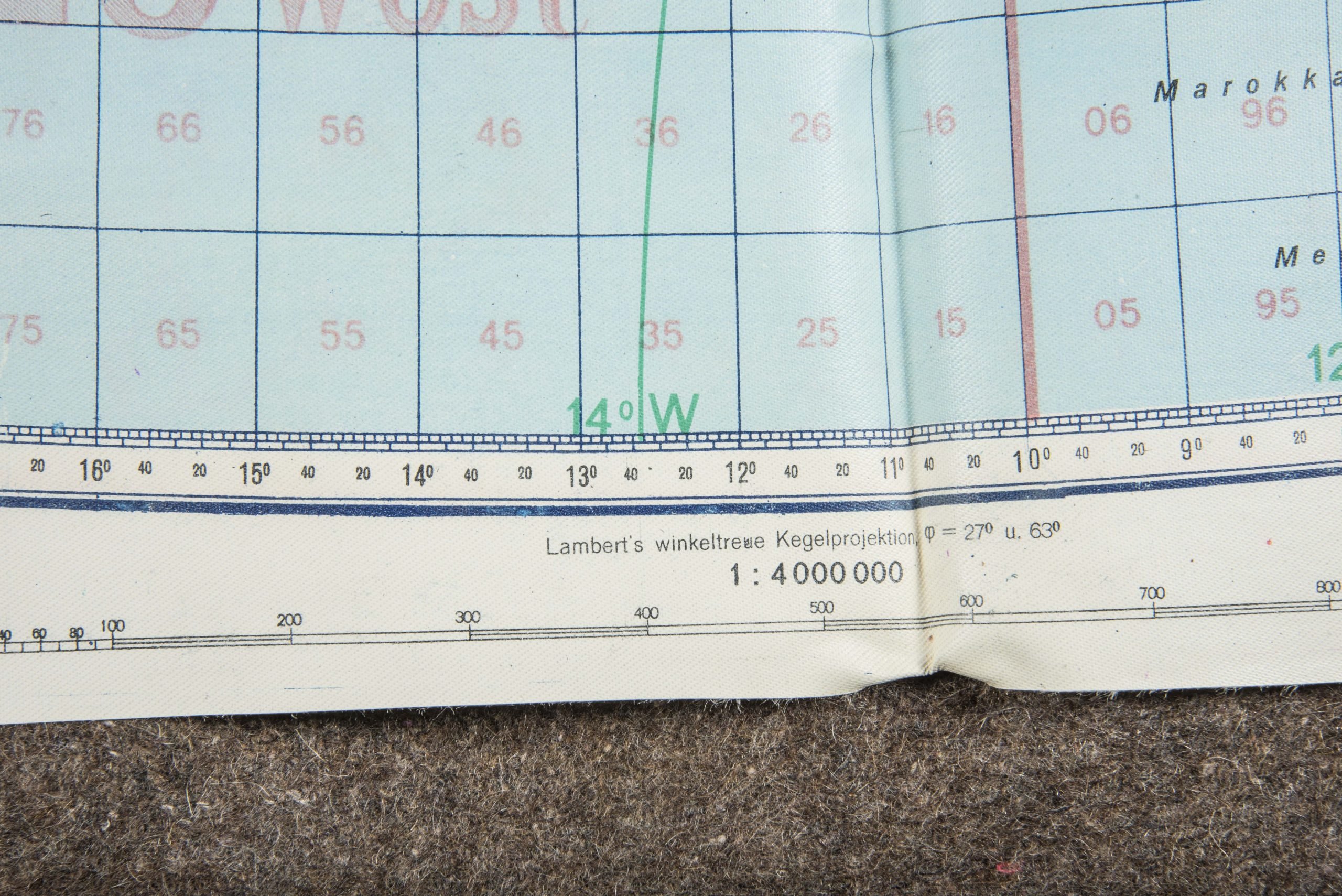 German 1:4 000 0000 flight map Westeuropa u. Atl Ozean — image 4
