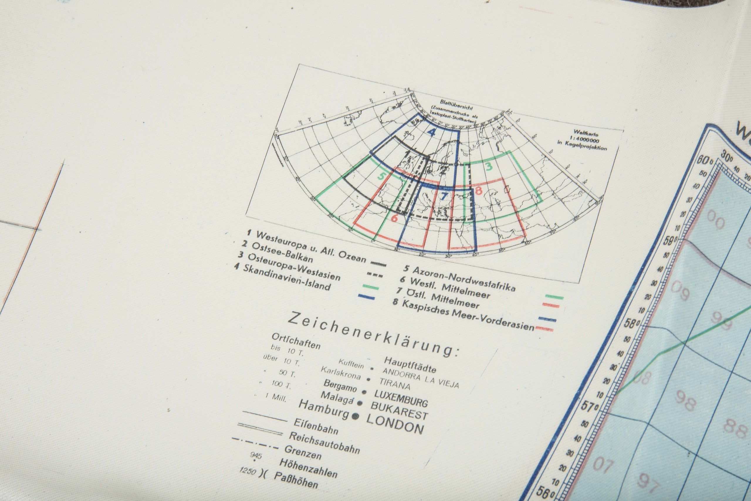 German 1:4 000 0000 flight map Westeuropa u. Atl Ozean — image 6