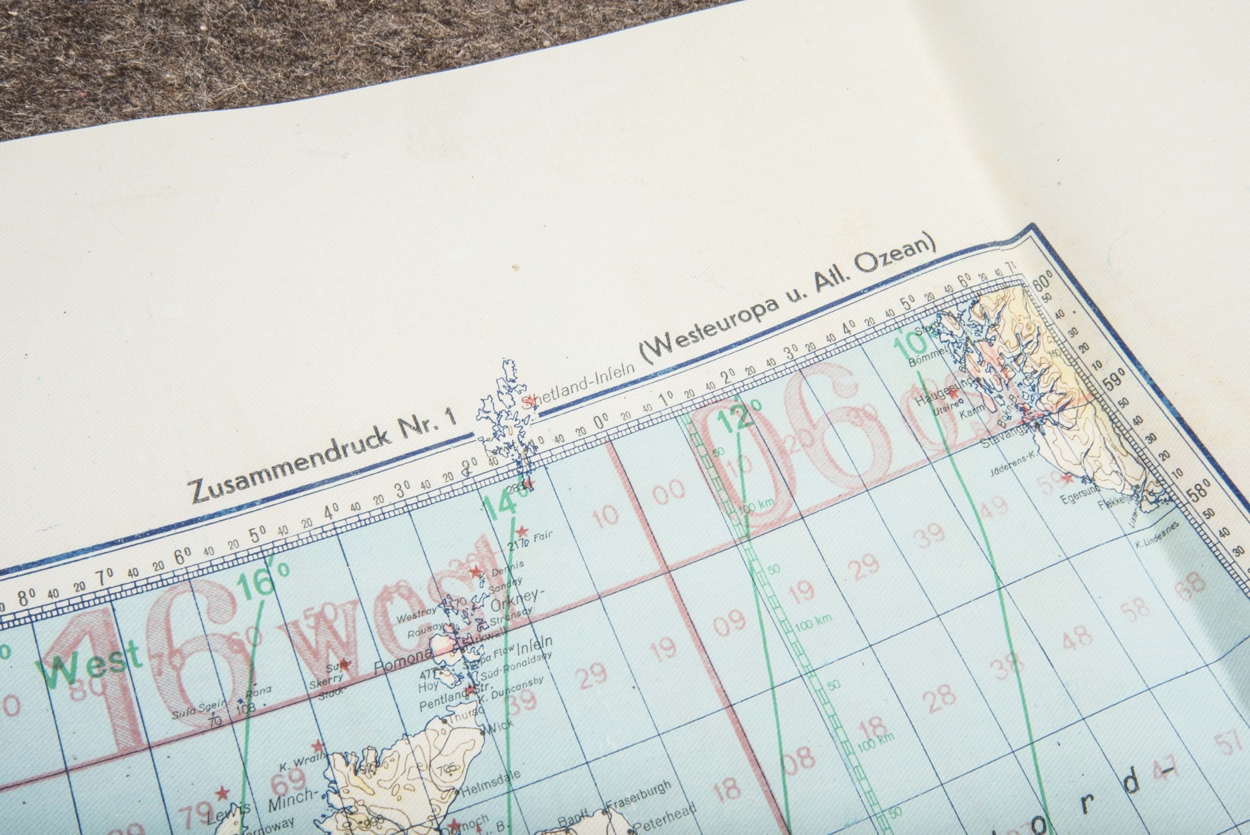 German 1:4 000 0000 flight map Westeuropa u. Atl Ozean — image 7