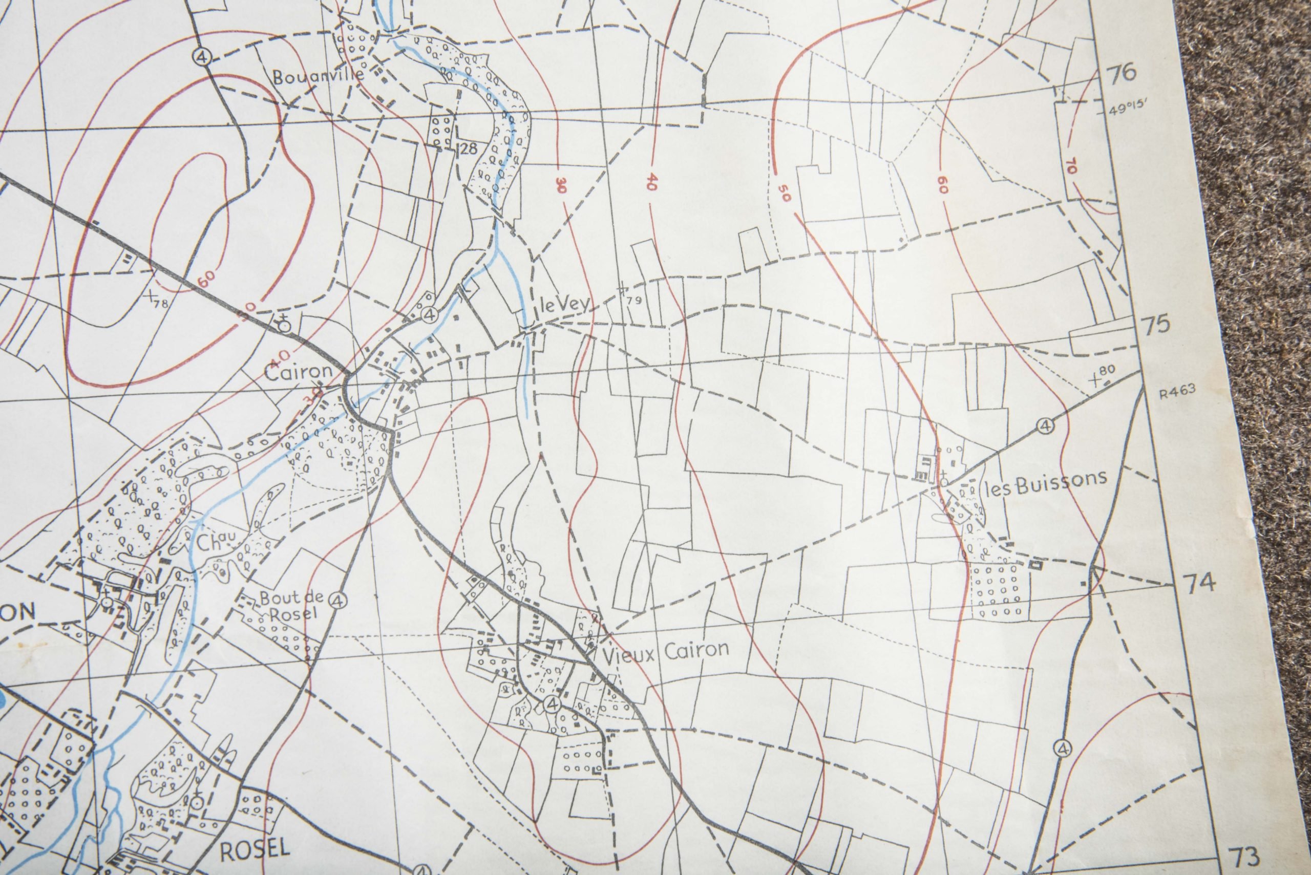 British 1:25 000 map Thaon, Bretteville, Buron, Rots, Abbaye d'Ardenne — image 10