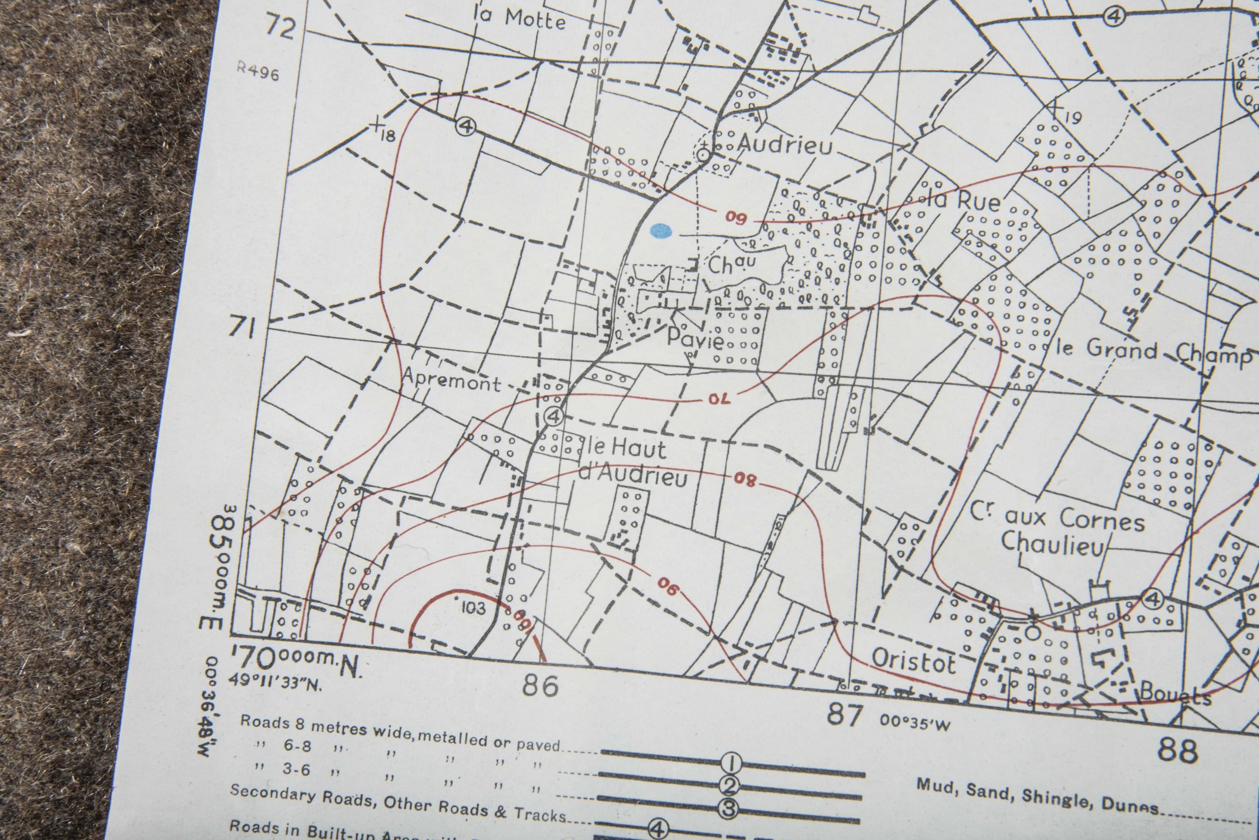 British 1:25 000 map Thaon, Bretteville, Buron, Rots, Abbaye d'Ardenne — image 14
