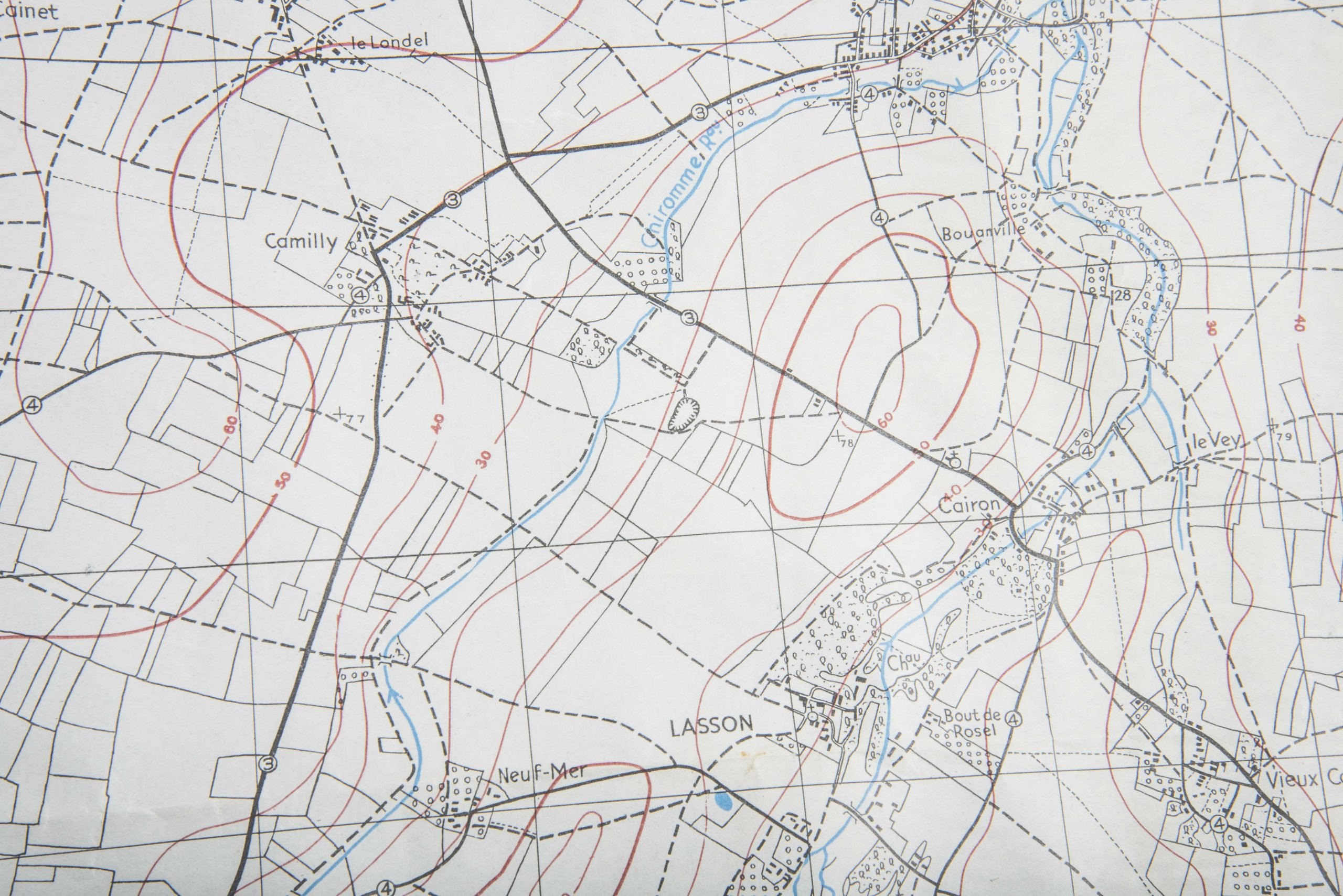 British 1:25 000 map Thaon, Bretteville, Buron, Rots, Abbaye d'Ardenne — image 4