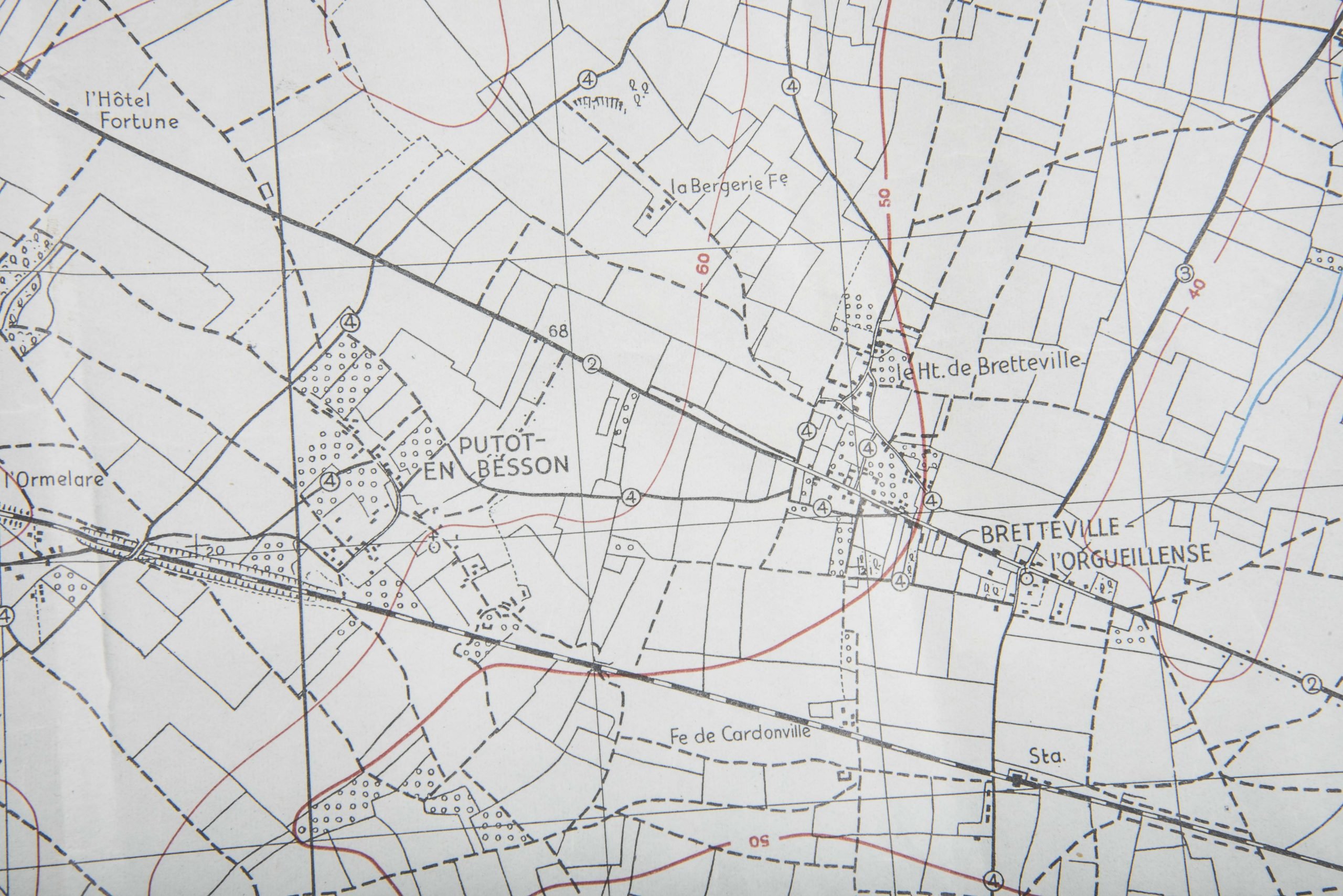 British 1:25 000 map Thaon, Bretteville, Buron, Rots, Abbaye d'Ardenne — image 6