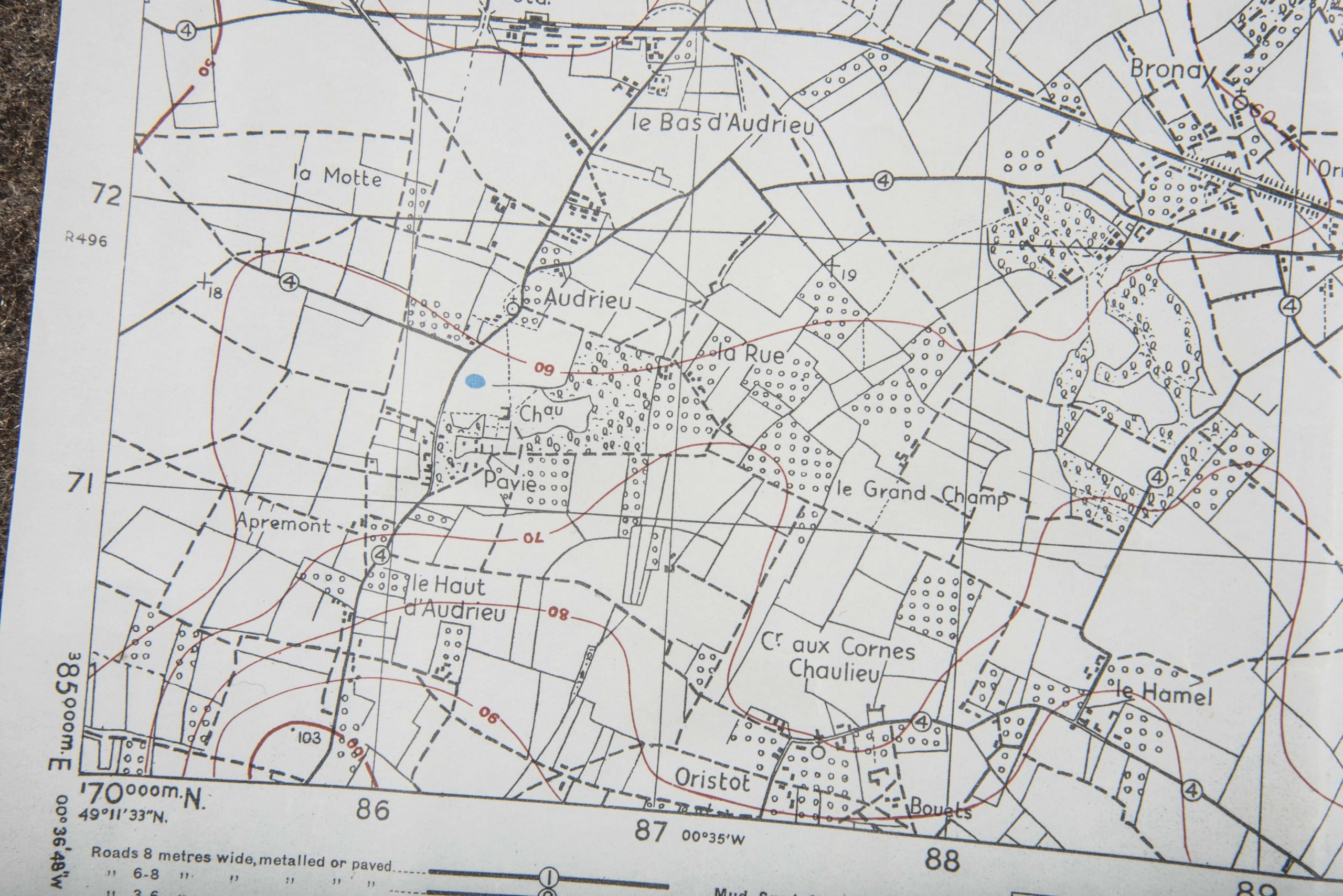 British 1:25 000 map Thaon, Bretteville, Buron, Rots, Abbaye d'Ardenne — image 7