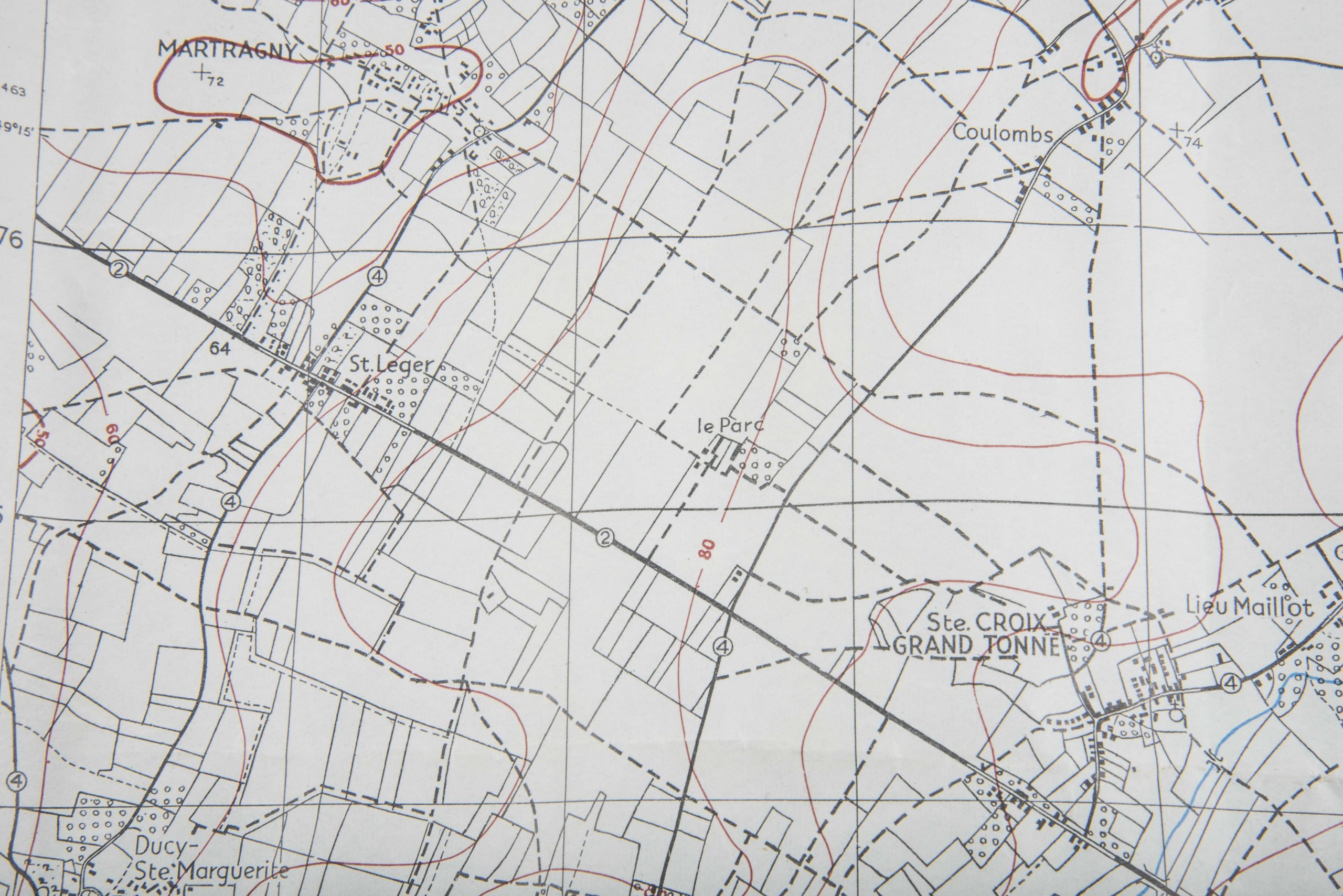 British 1:25 000 map Thaon, Bretteville, Buron, Rots, Abbaye d'Ardenne — image 8