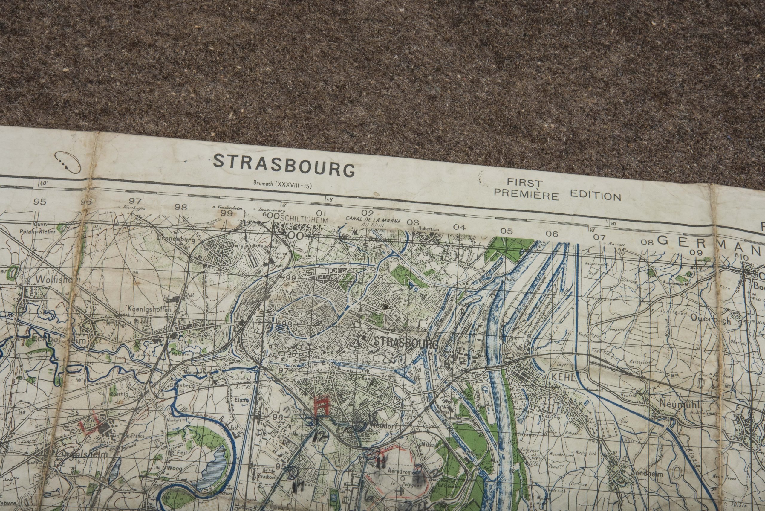 Marked British map 1:50 000 Strasbourg — image 3