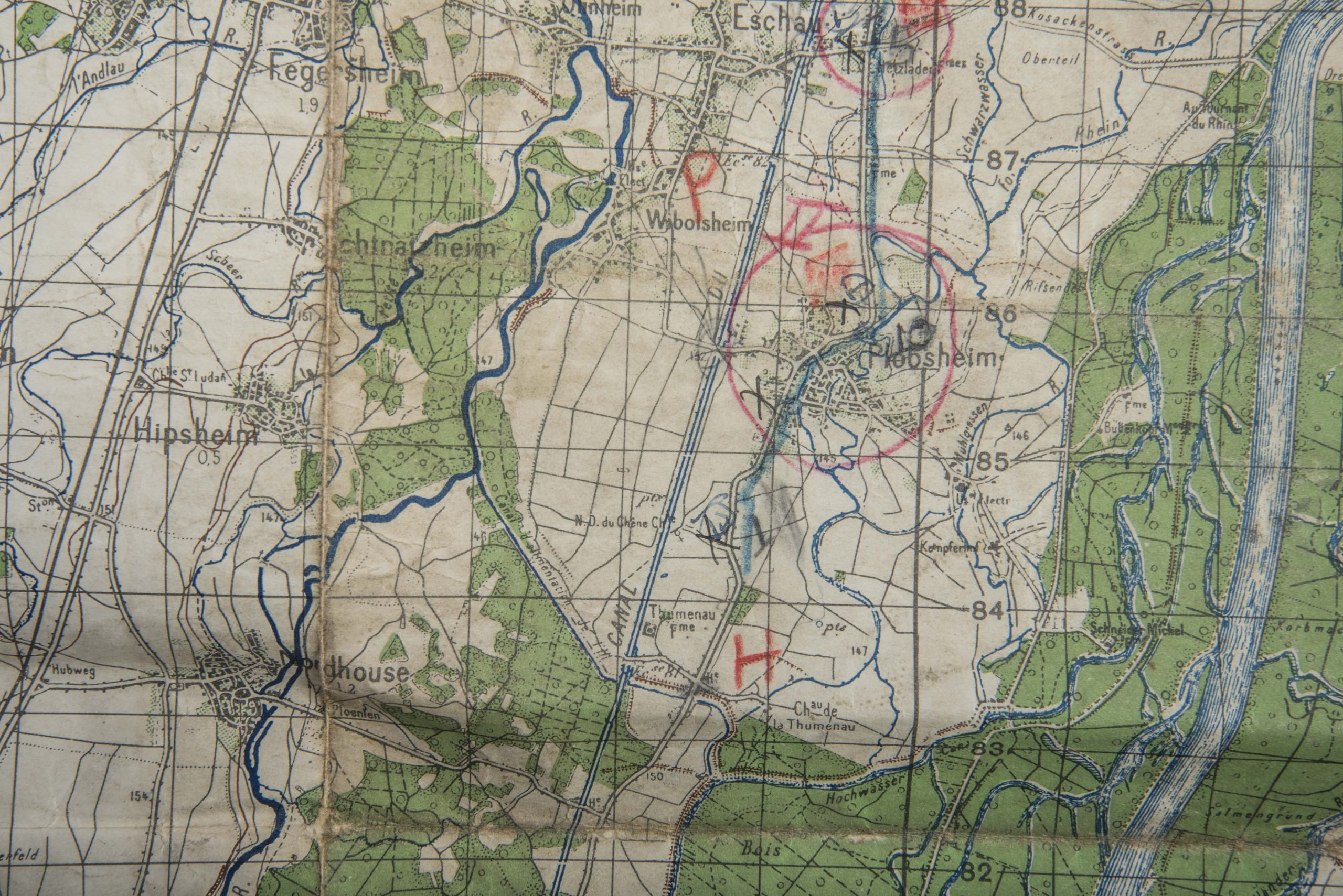 Marked British map 1:50 000 Strasbourg — image 8