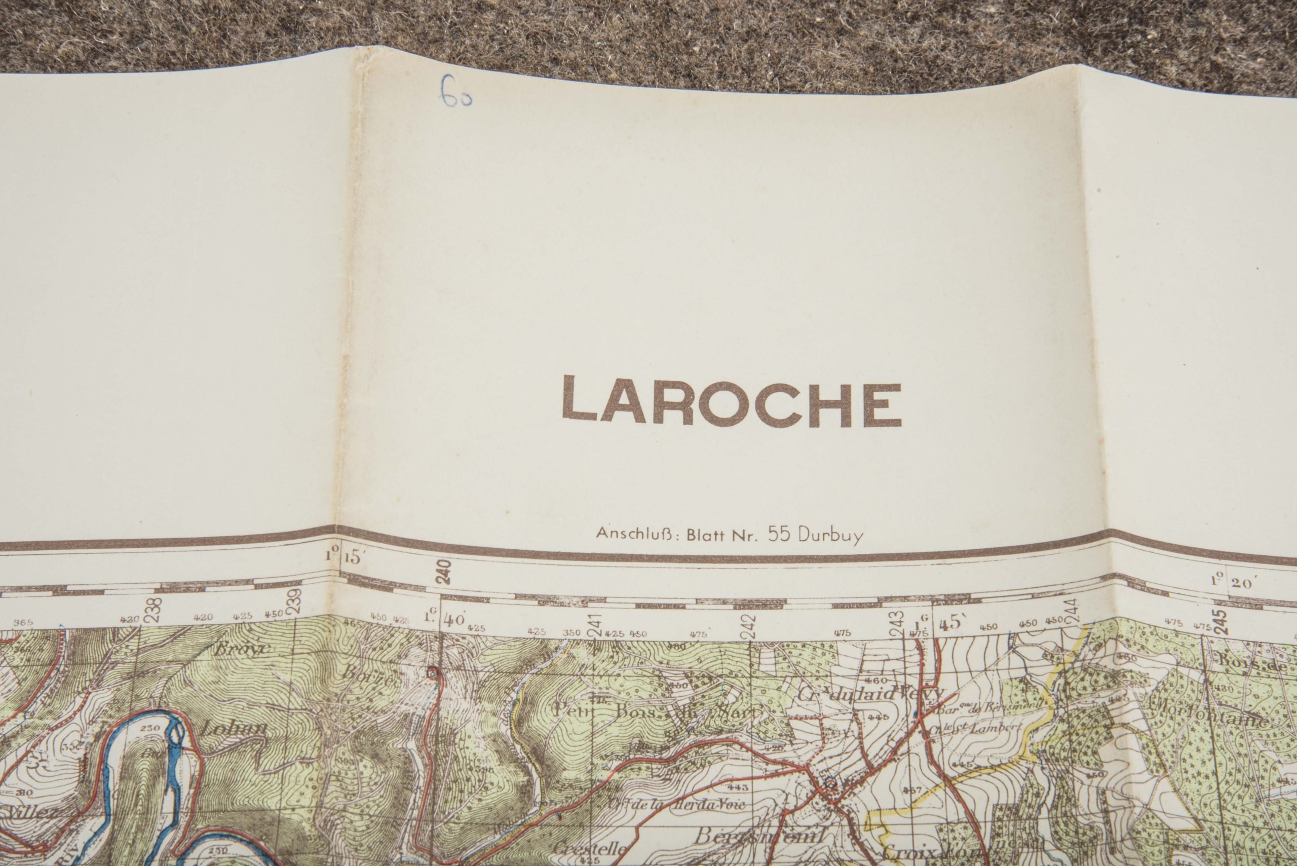 German 1:40 000 Ardennes map, Laroche, Houffalize, Bertogne, Noville and Recogne. — image 2