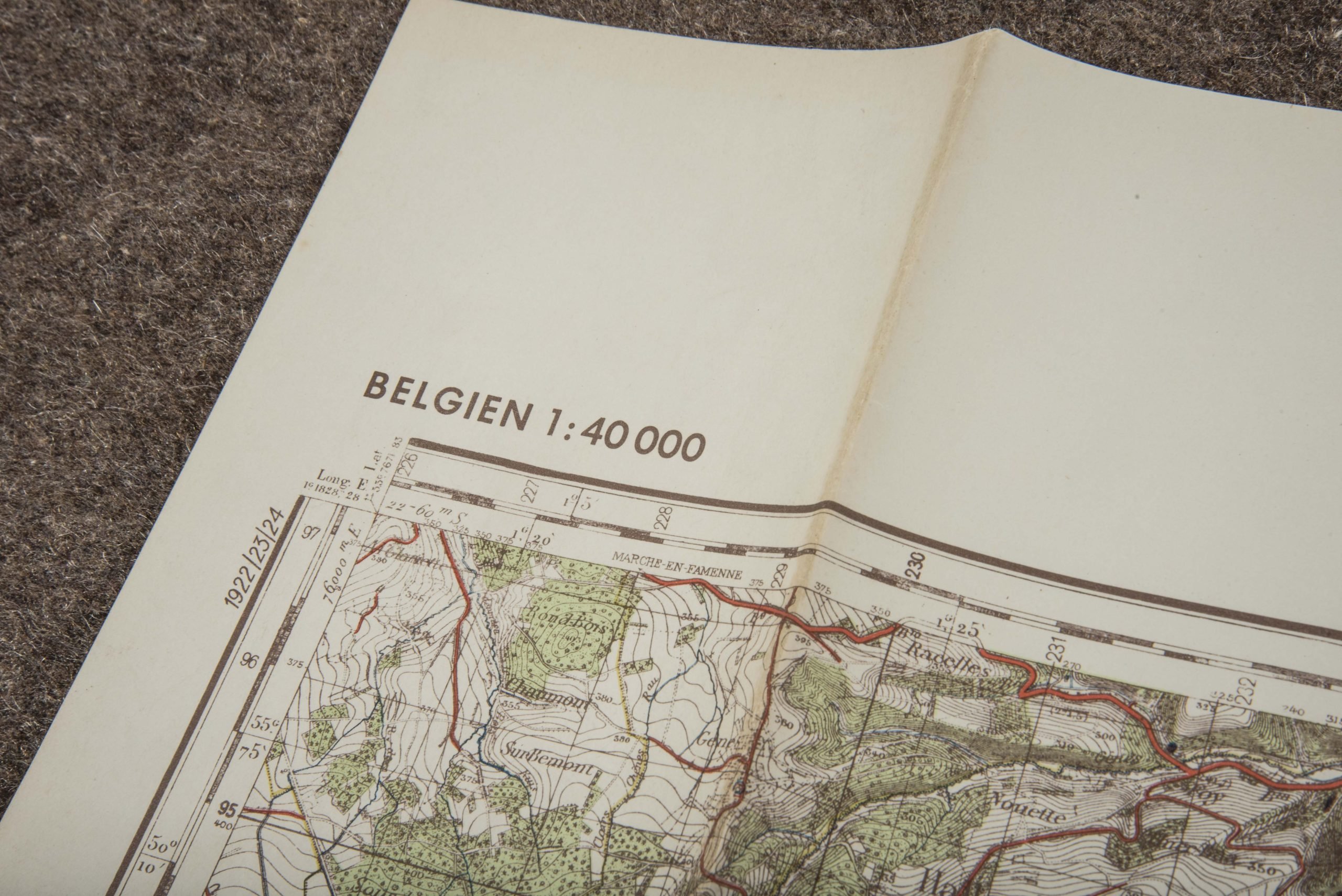 German 1:40 000 Ardennes map, Laroche, Houffalize, Bertogne, Noville and Recogne. — image 3