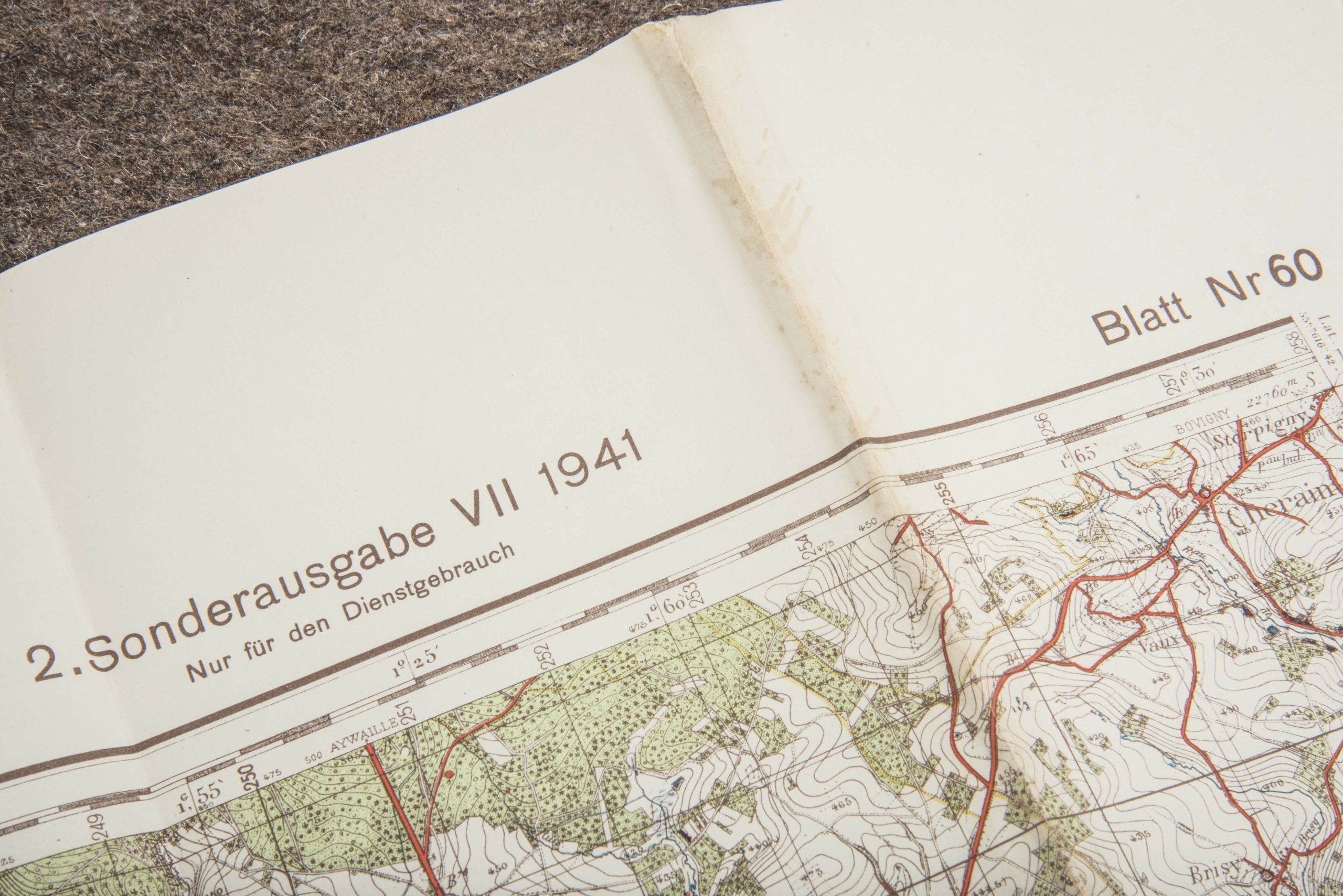 German 1:40 000 Ardennes map, Laroche, Houffalize, Bertogne, Noville and Recogne. — image 4