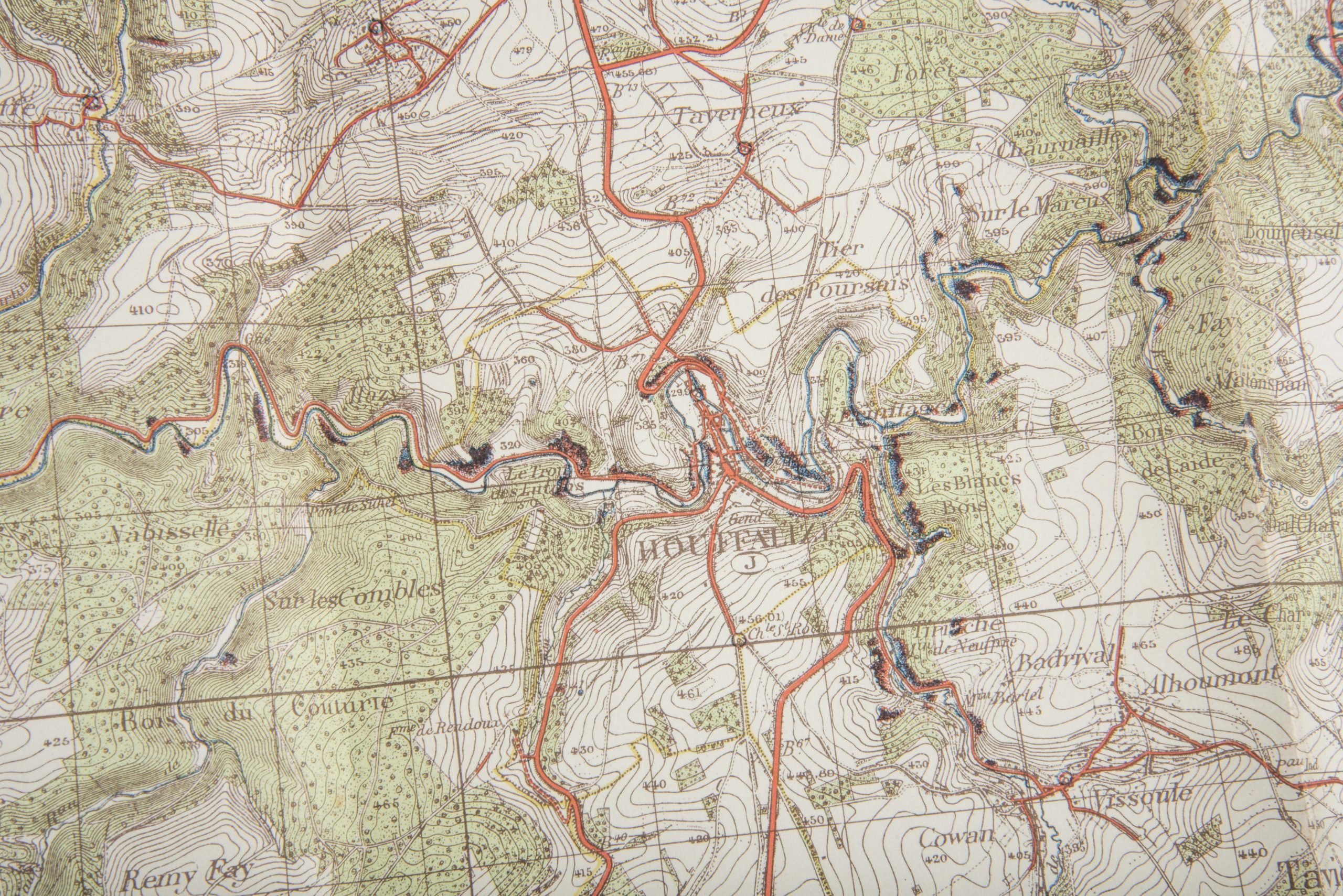 German 1:40 000 Ardennes map, Laroche, Houffalize, Bertogne, Noville and Recogne. — image 5