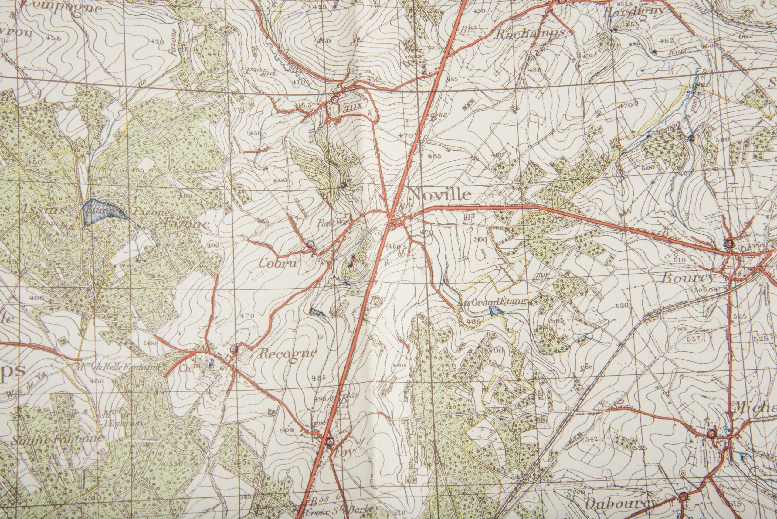 German 1:40 000 Ardennes map, Laroche, Houffalize, Bertogne, Noville and Recogne. — image 7