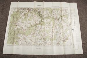 German 1:40 000 Ardennes map, Laroche, Houffalize, Bertogne, Noville and …