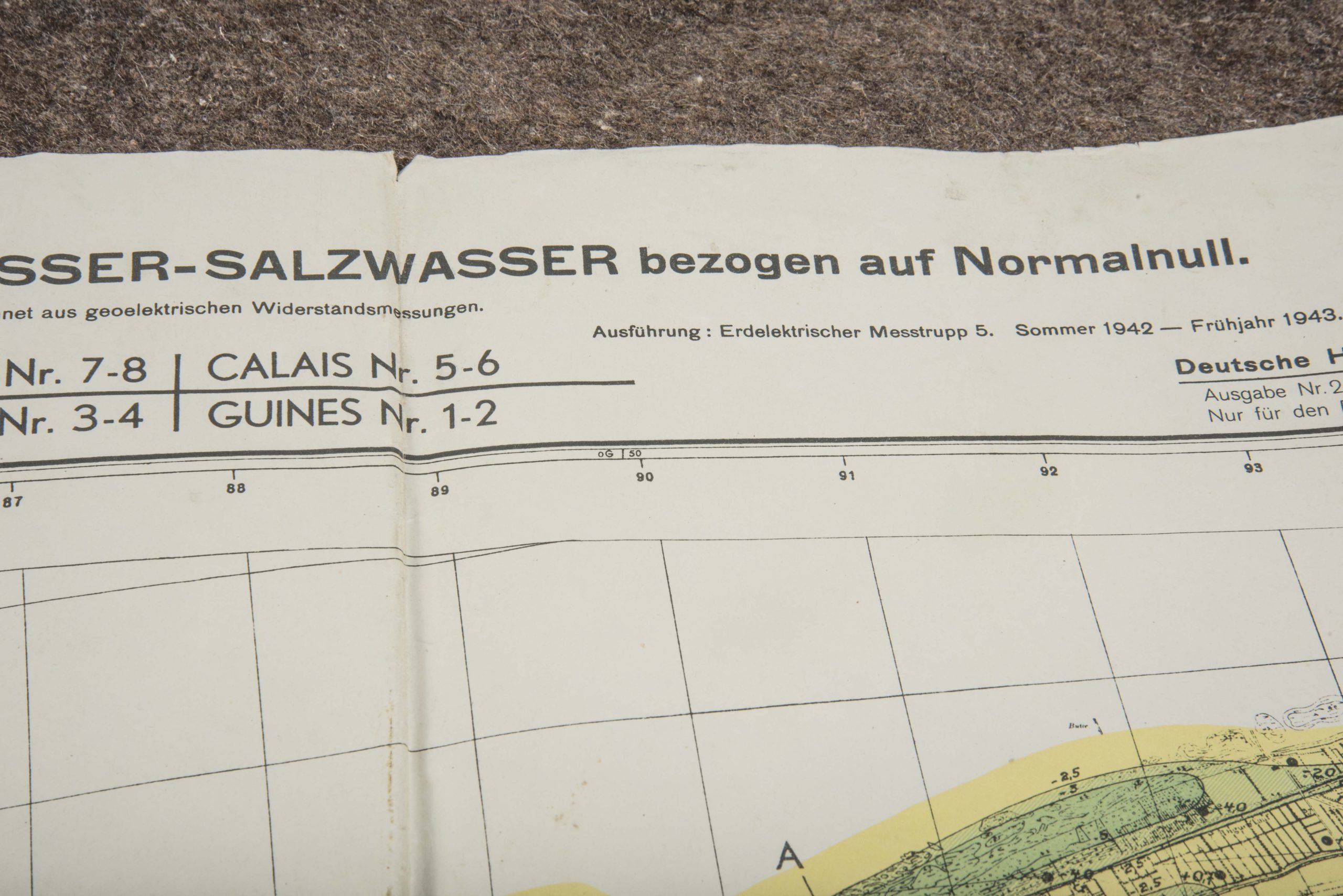 German 1:25 000 map Calais, Geheim — image 6