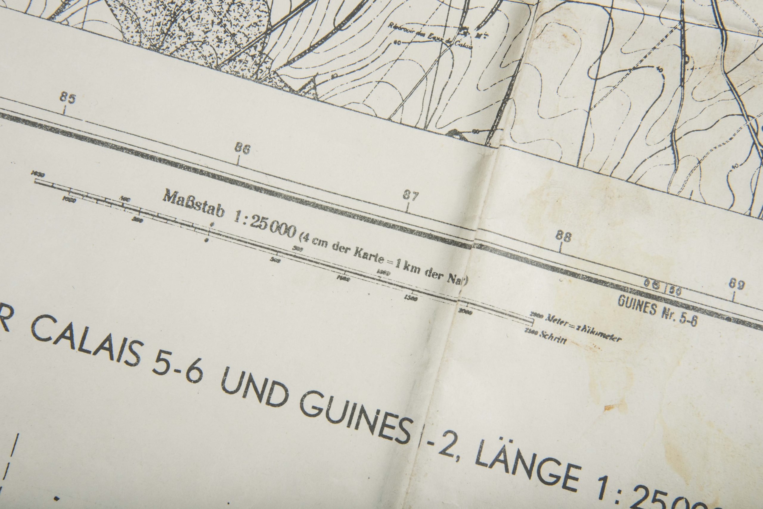 German 1:25 000 map Calais, Geheim — image 8
