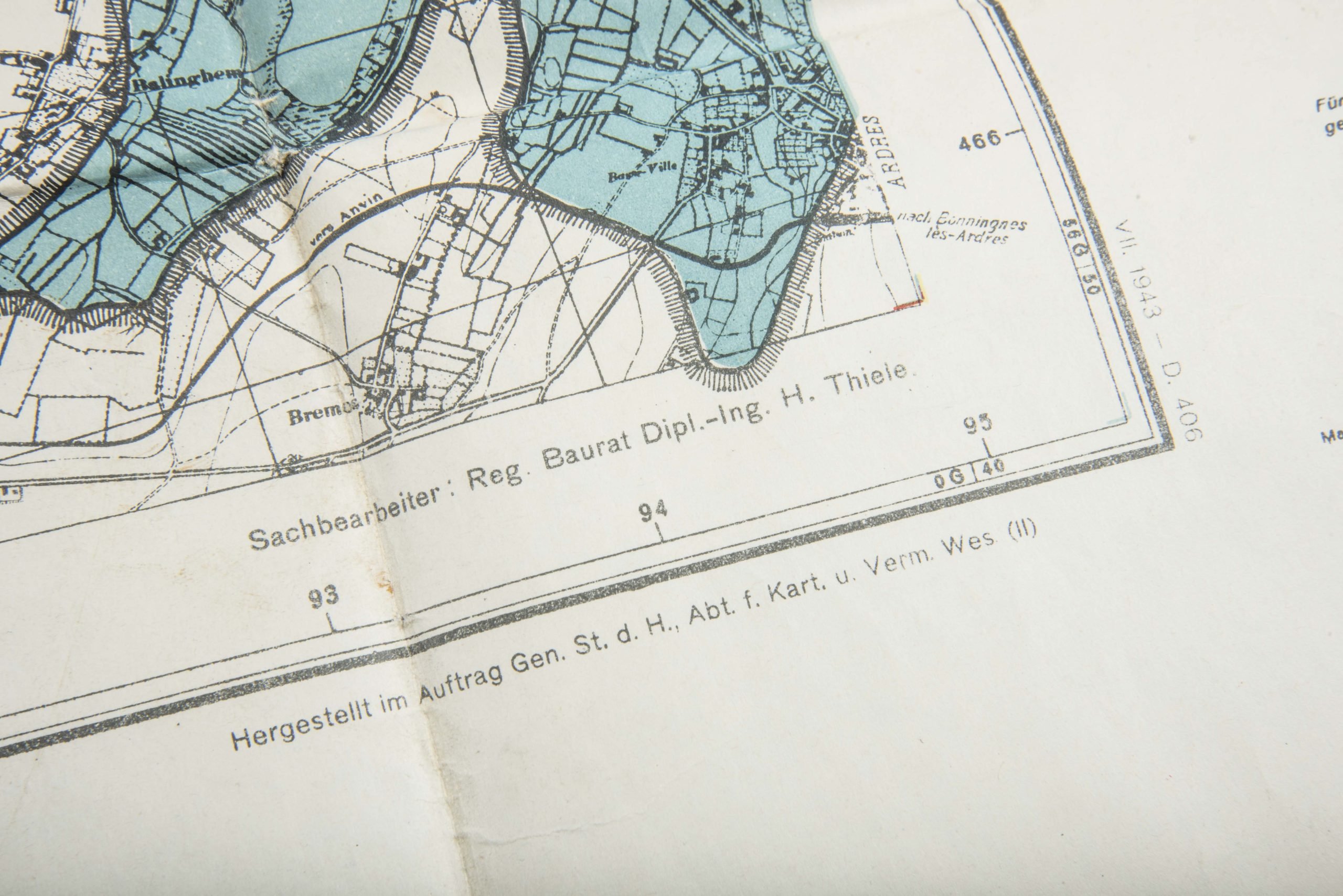 German 1:25 000 map Calais, Geheim — image 9