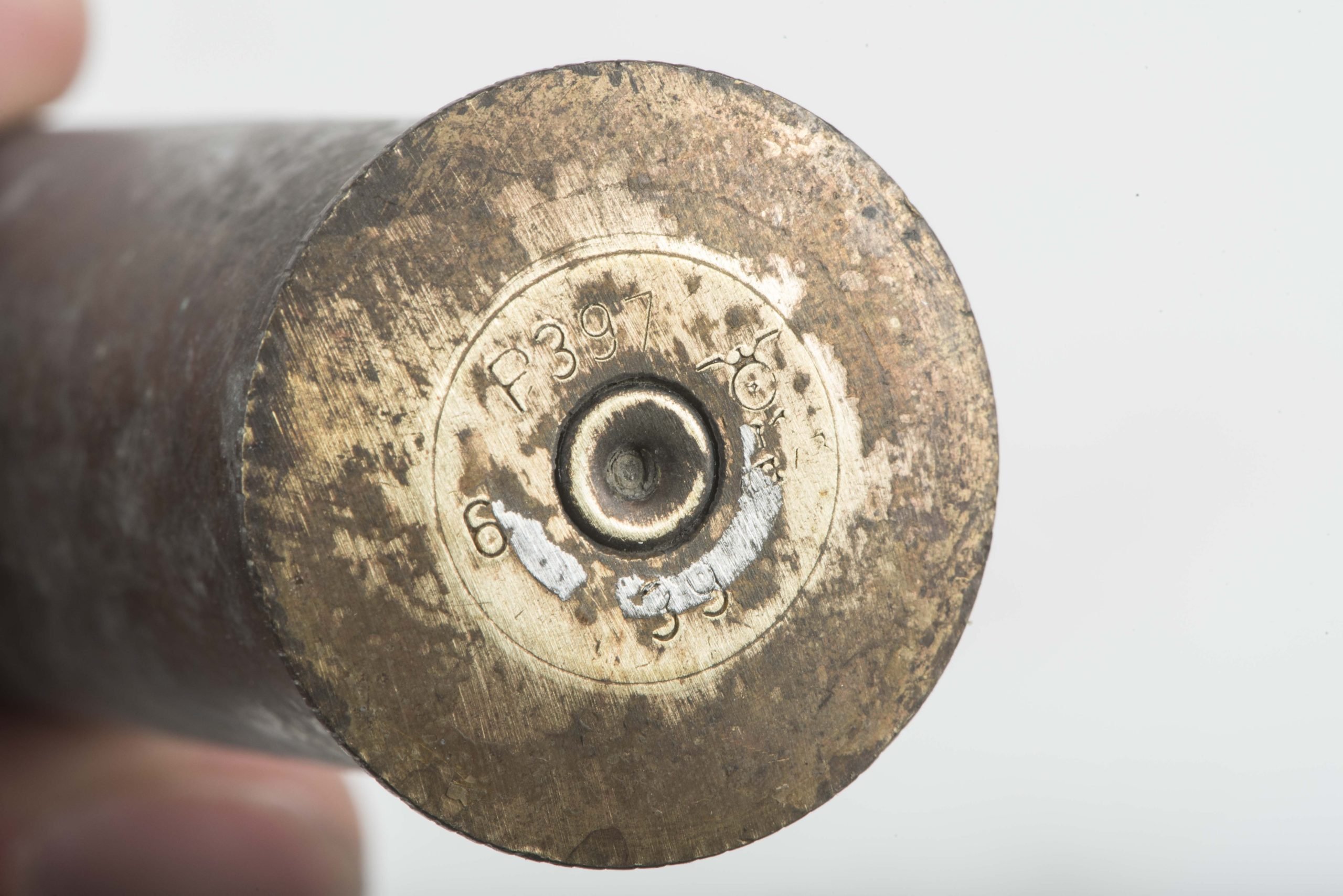 Empty brass Kriegsmarine flare marked P397 6 1939 — image 2