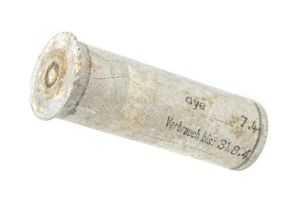 Empty white flare marked aye 7.44