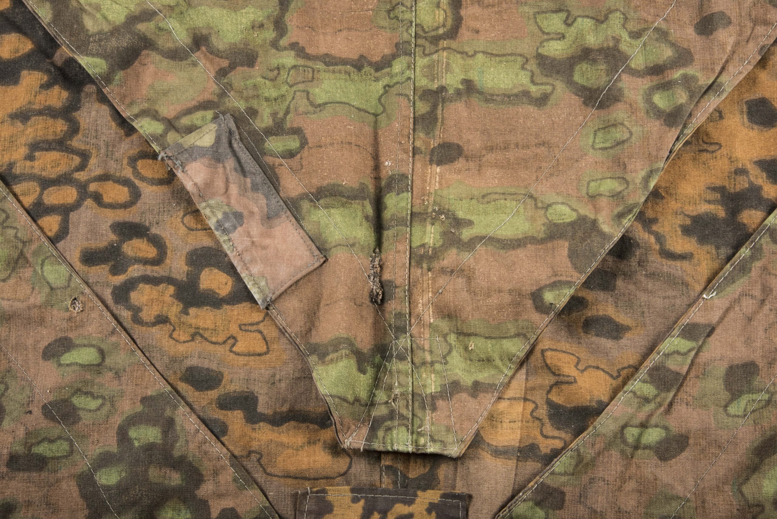 Unfinished Waffen-SS M31 Zeltbahn in Oak camouflage — image 2