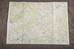 Ardennes map 1:50.000 1943 – Bastogne, Sibret, Neufchateau, Wardin, Assenois