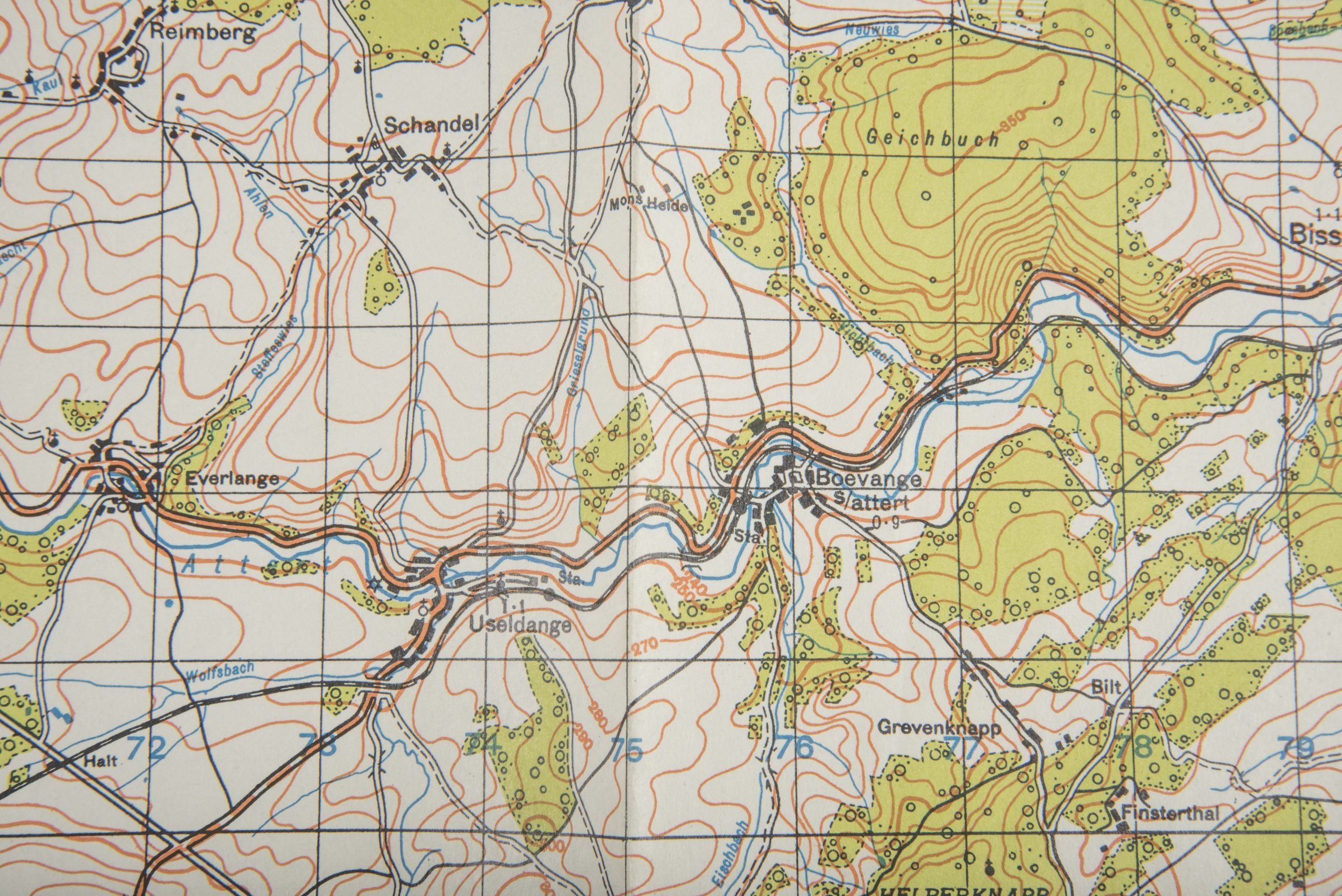 Ardennes map 1:50.000 1943 – Arlon, Mersch, Ettelbruch — image 2