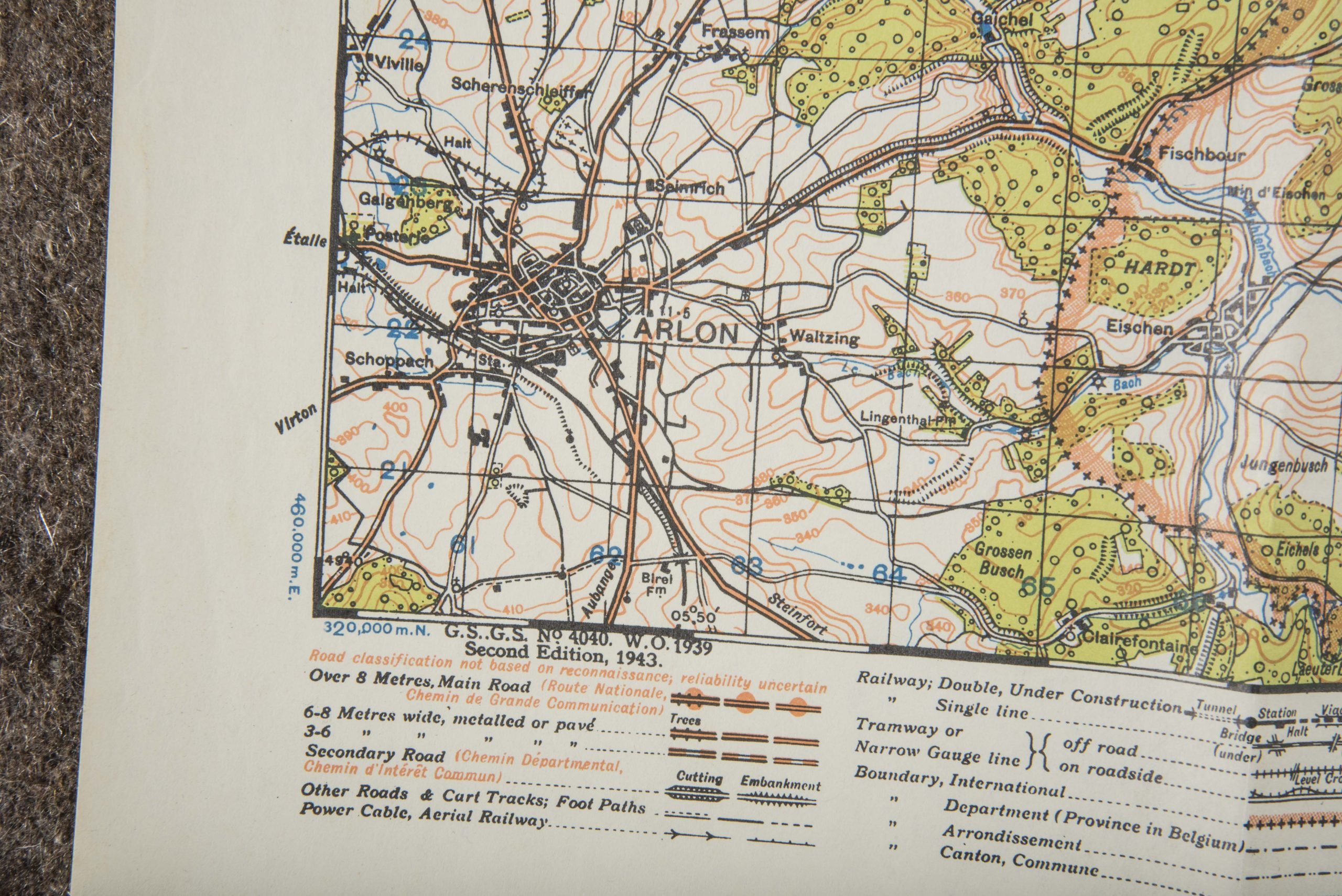 Ardennes map 1:50.000 1943 – Arlon, Mersch, Ettelbruch — image 4