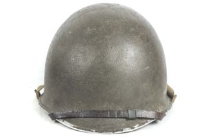 US M1 front seam fixed bale helmet ID'ed W0475 and …