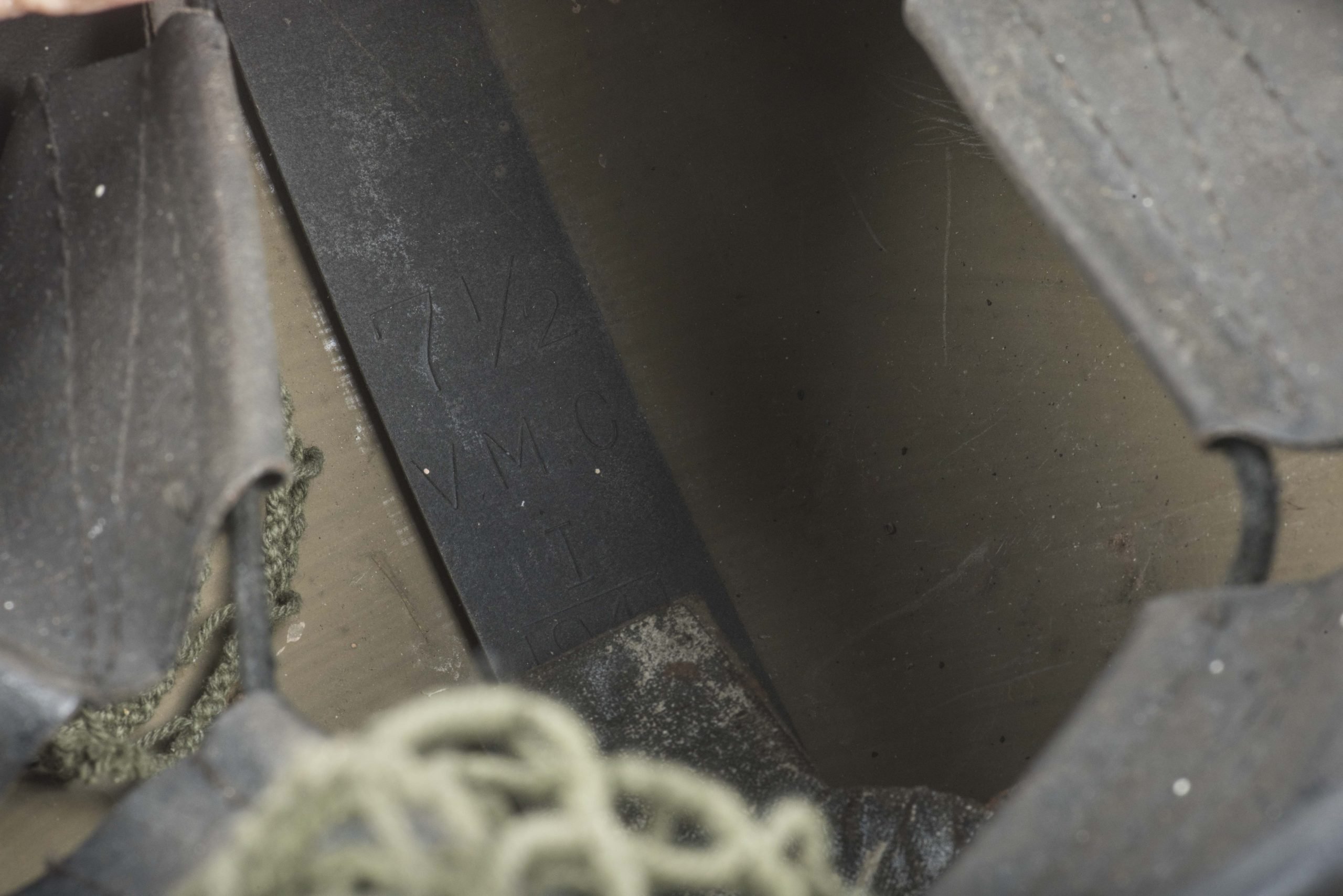 Netted Canadian MKII helmet marked CL/C 1942 — image 11