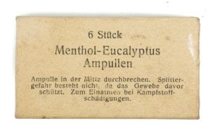 Rare box of 6 stück Menthol-Eucaluptus Ampullen