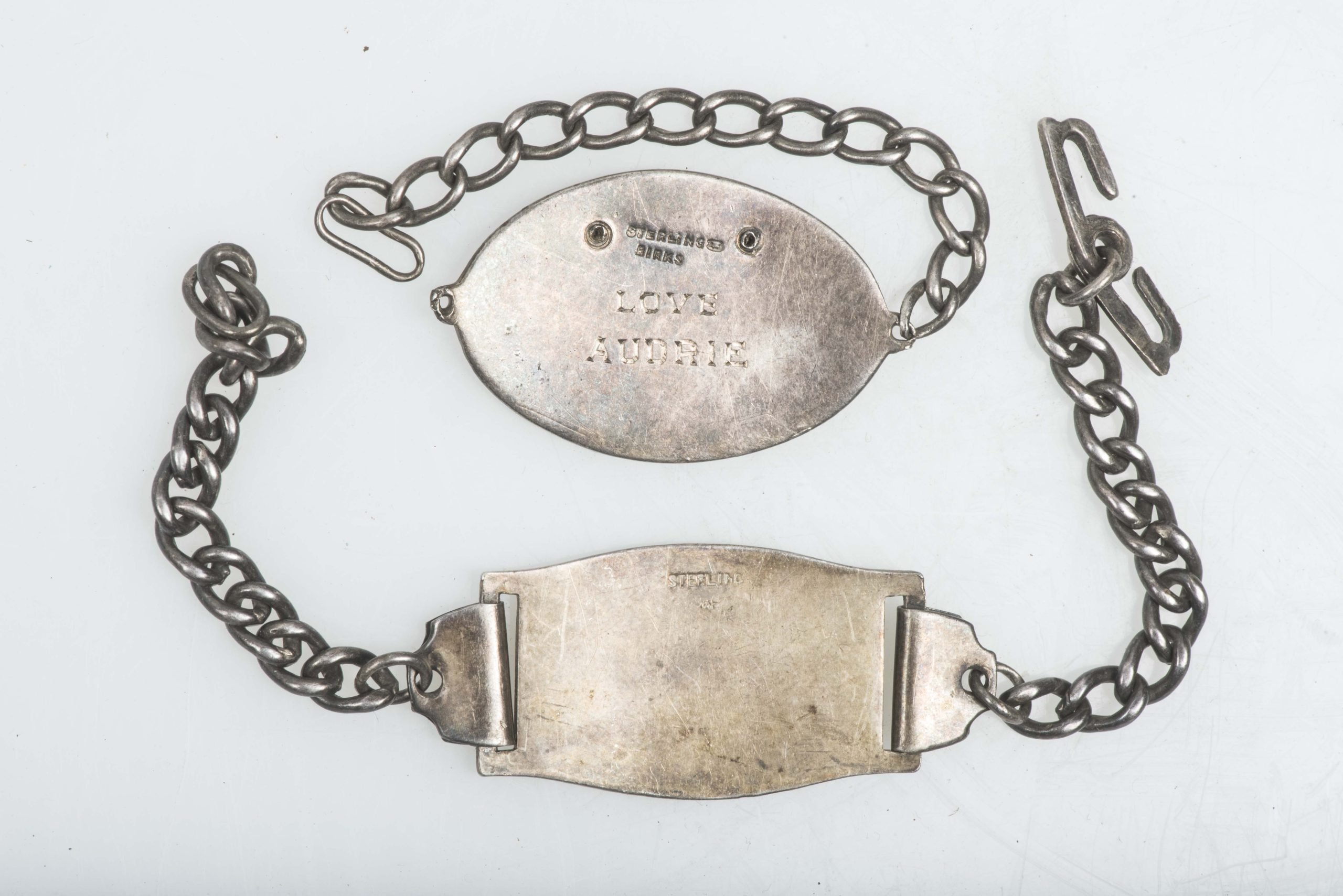 Royal Canadian Airforce Sterling ID bracelets named J.B. Alguire — image 2