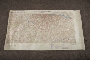 Rare Befestigungskarte 1:1 000 000 Grossbritannien London-Süd