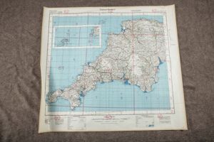Luftwaffe laminated Fliegerkarte 1:250 000 – Südwest-England, Plymouth, Exceter