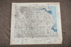 Luftwaffe laminated Fliegerkarte 1:250 000 – Nord Midlands, Leicester, Derby, …