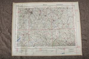 Luftwaffe laminated Fliegerkarte 1:250 000 – Midlands, London, Oxford, Bedford