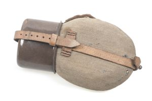 Rare M42 canteen marked AEMA with brown enameled cup