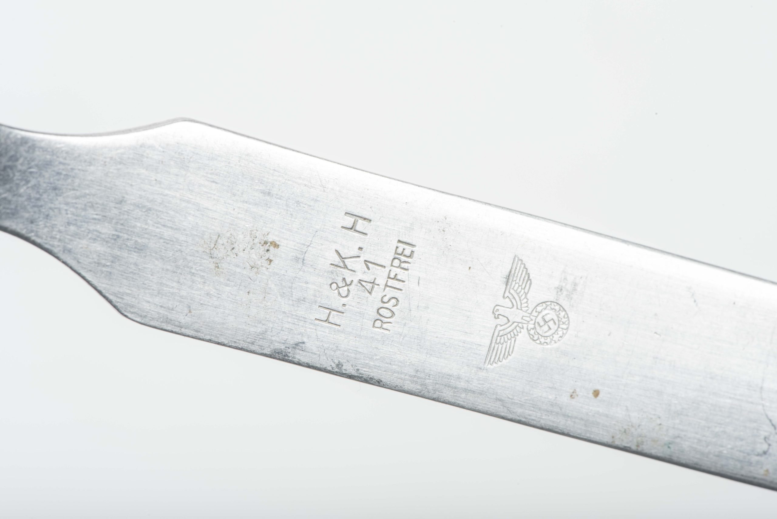 Four piece cutlery spoon marked H&K 41 Rostfrei — image 3