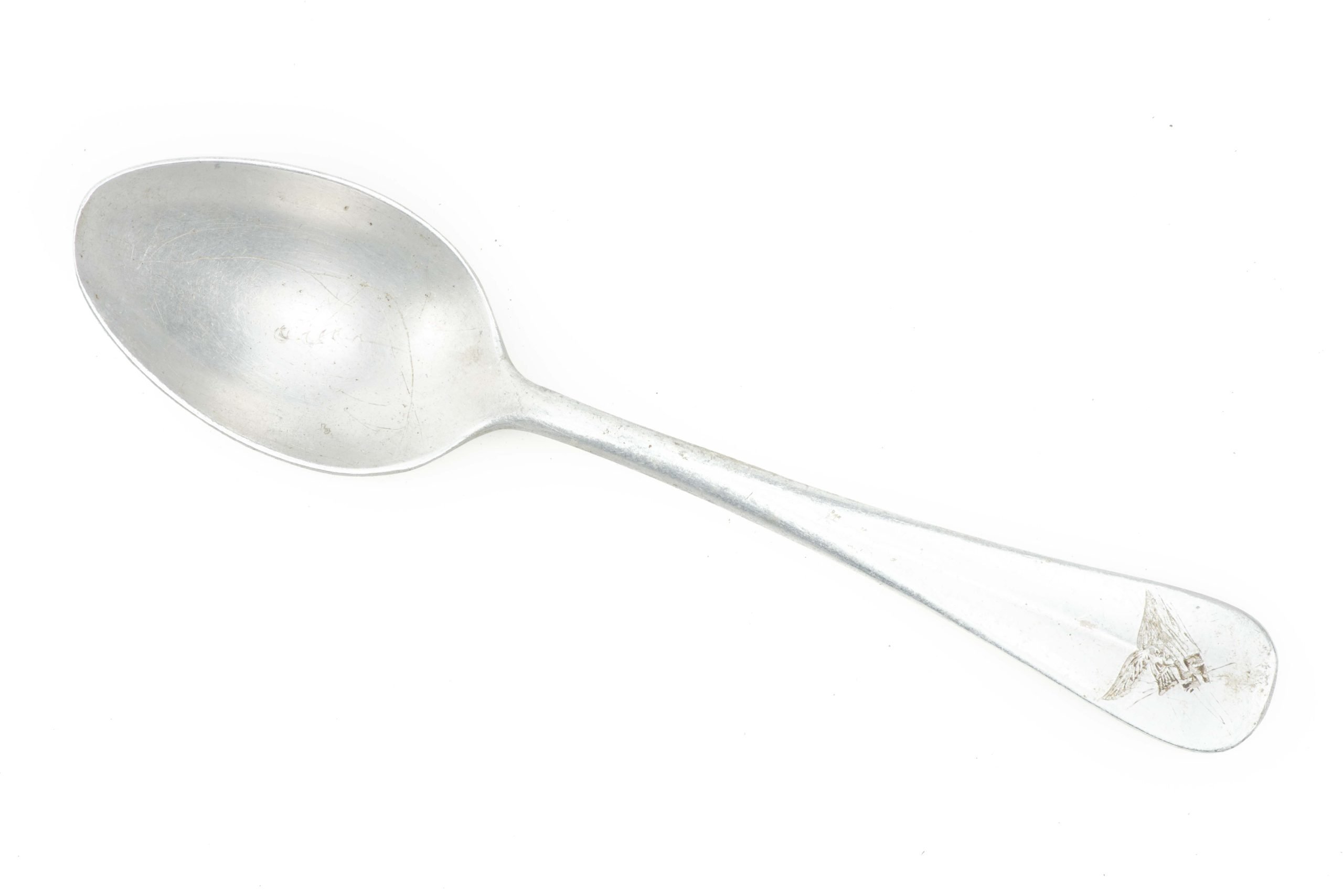 Aluminum Luftwaffe tea spoon marked FLUV and HMZ 42
