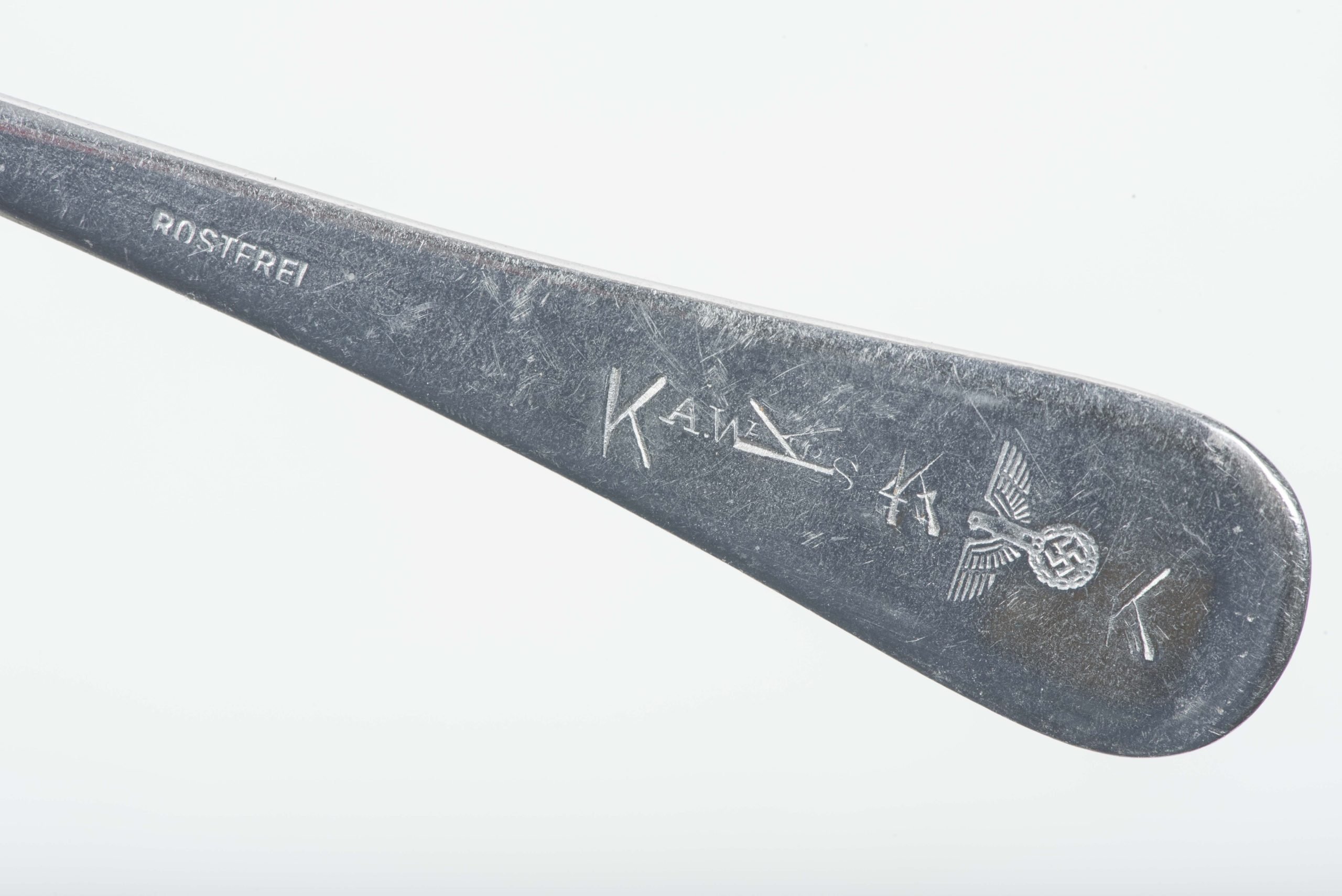 Heer tea spoon marked AW Rostfrei — image 4