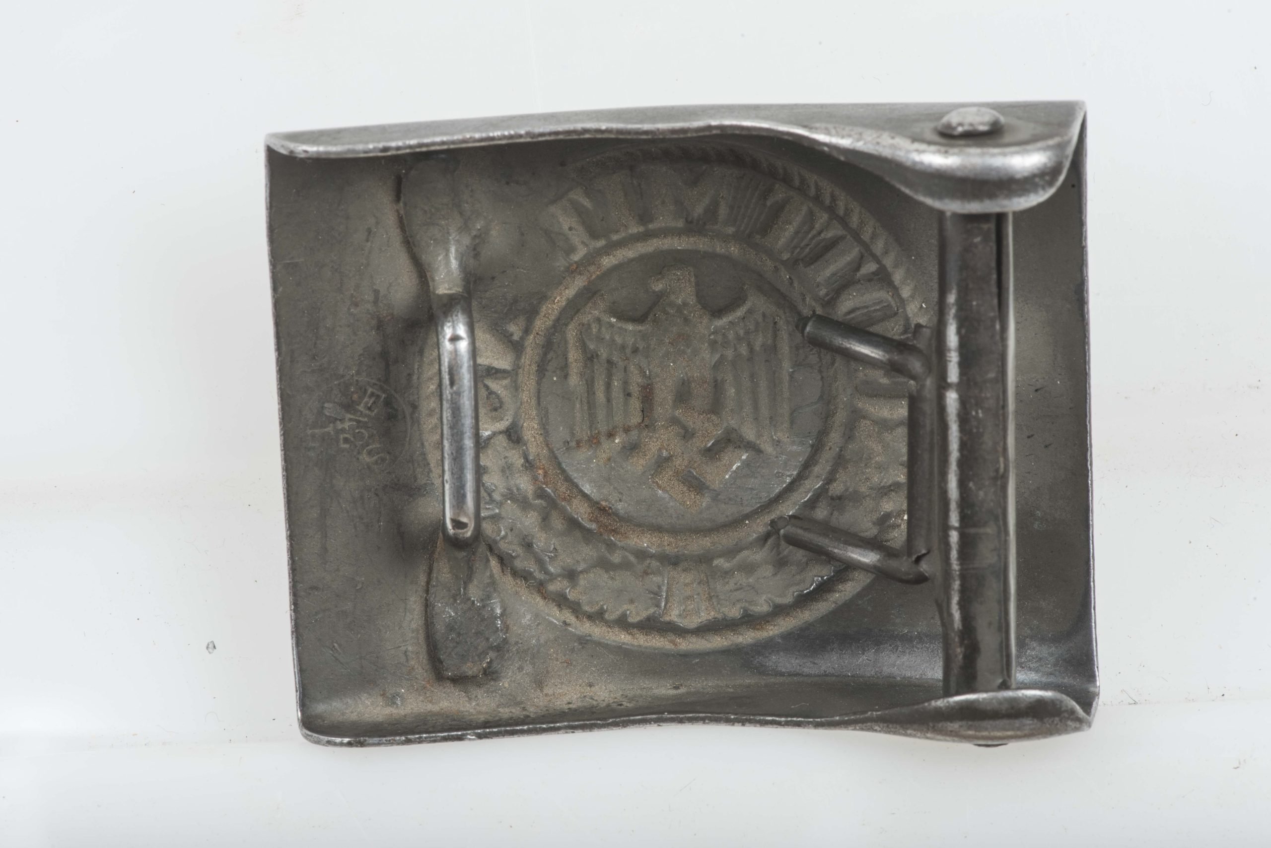 Steel Heer belt buckle marked ESL 42 — image 2