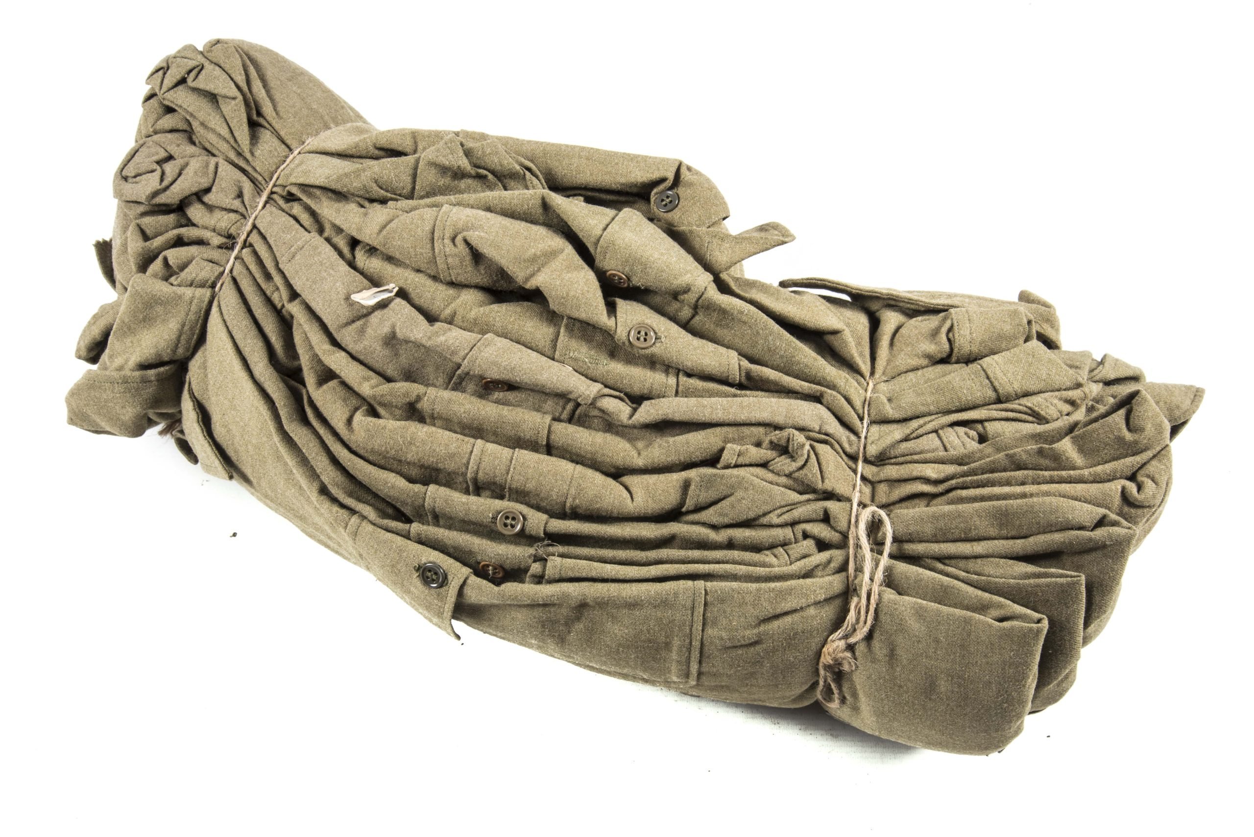 Unissued Quartermaster bundle of 10 US Wool shirts with cutter tags size 15×33 — image 2