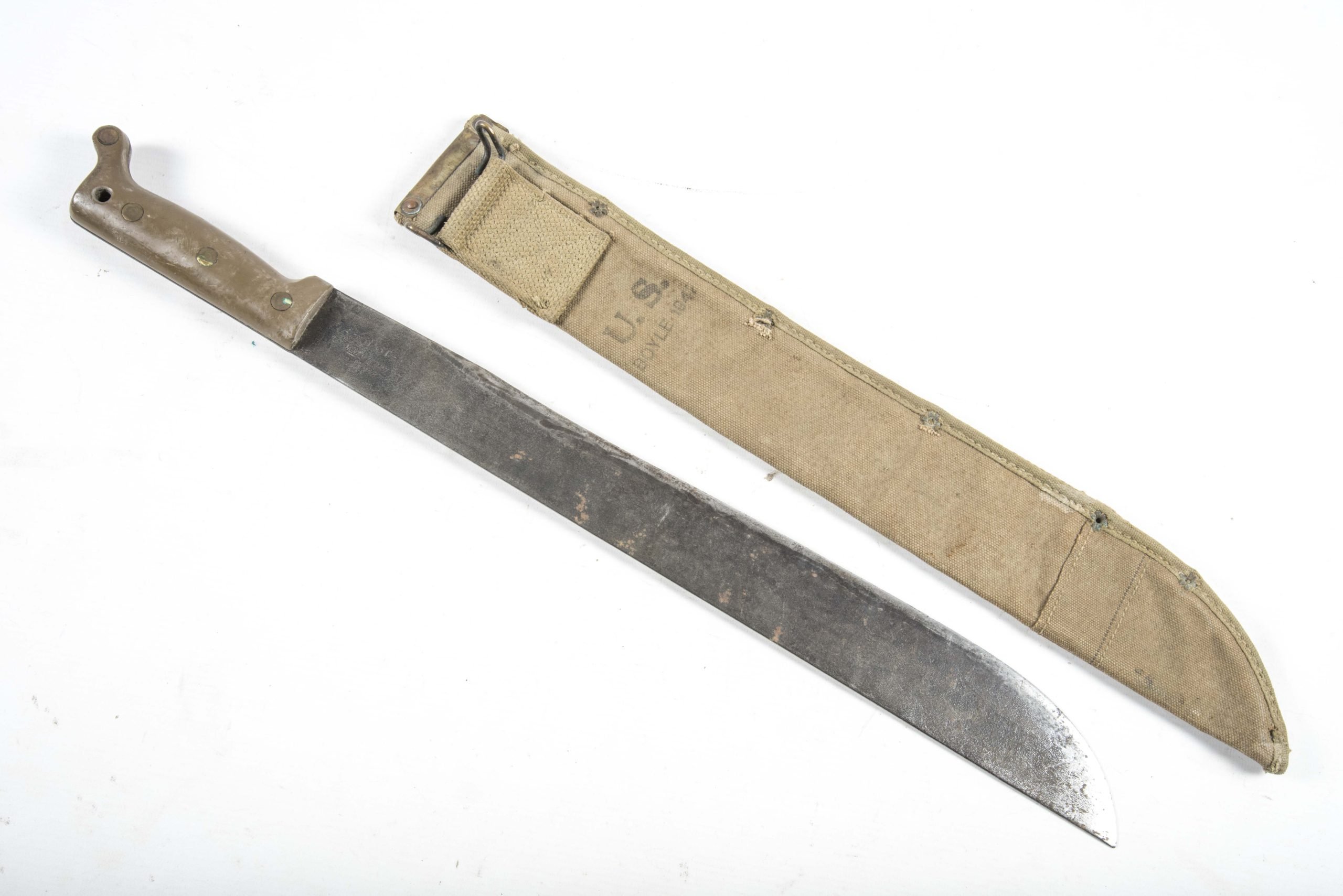 US machete marked True Temper 1945 and scabbard Boyle 1942 — image 2