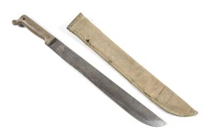 US machete marked True Temper 1945 and scabbard Boyle 1942