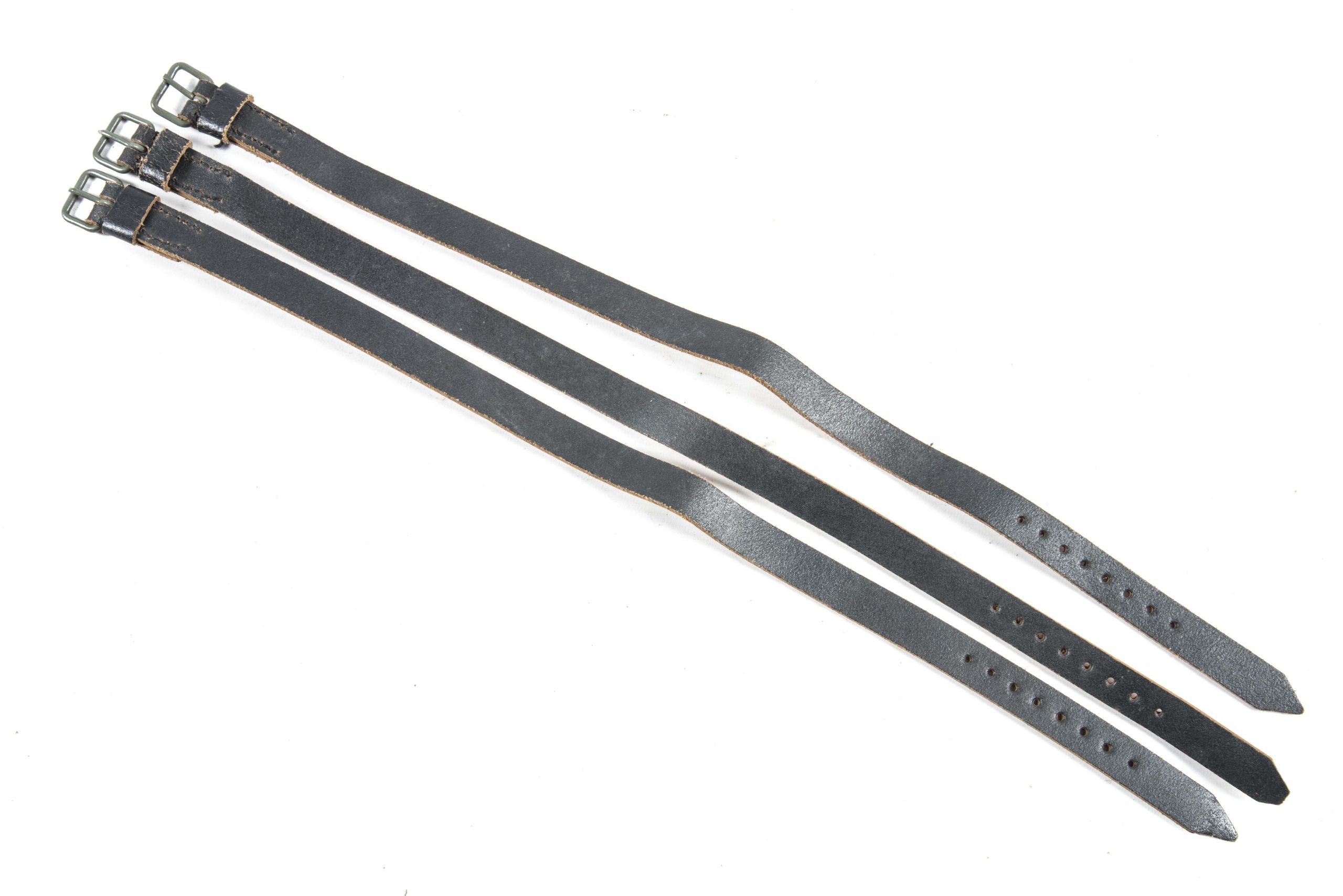 Three matching equipment straps