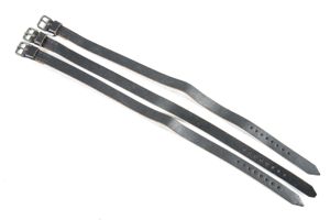 Three matching equipment straps