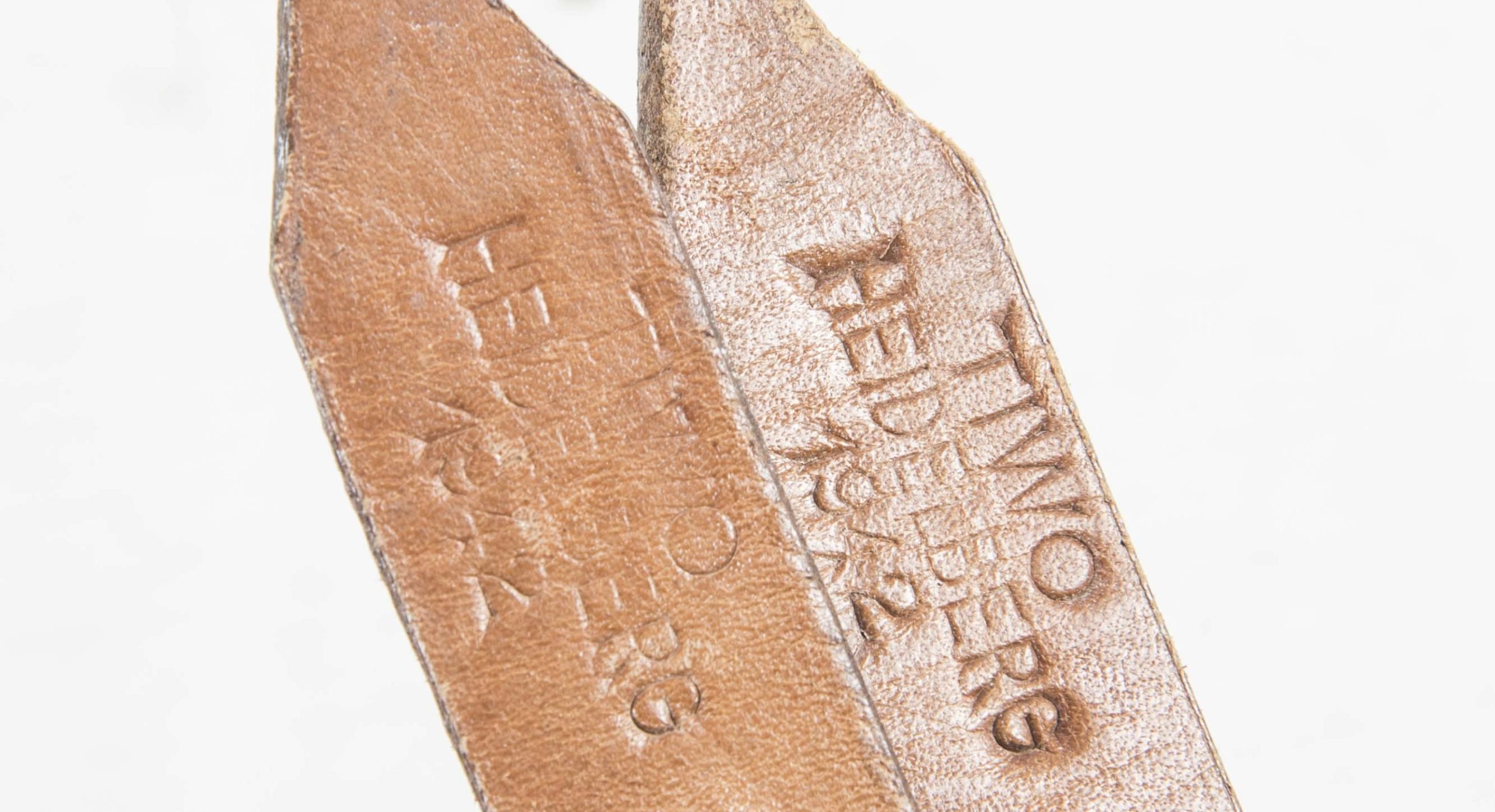 Two matching equipment straps marked Tiwo Heidelberg 1942 — image 3