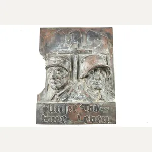 Large 1930s commemorative plaque size 47 x 60 cm – …