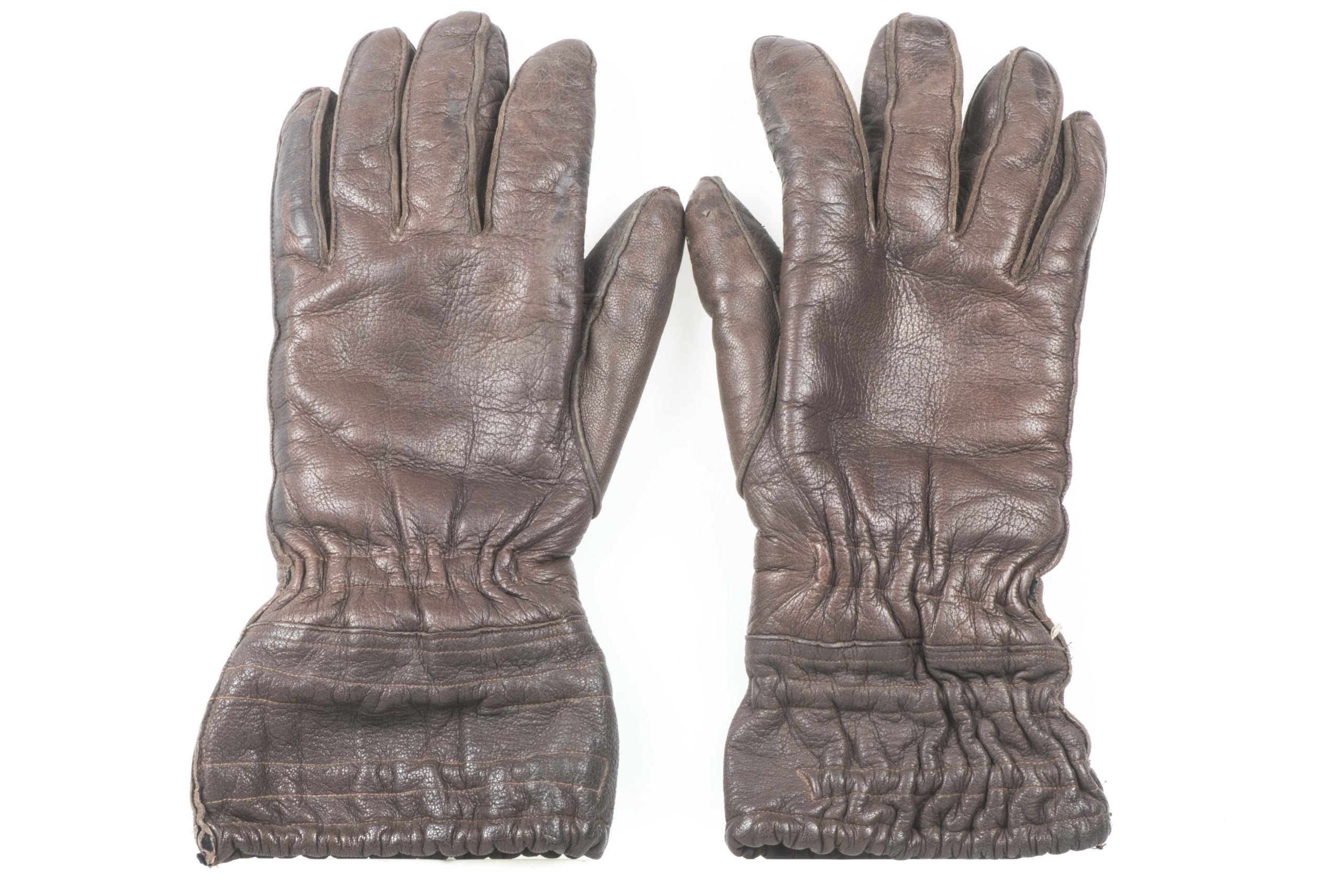 Rare brown leather lined Fallschirmjäger gloves