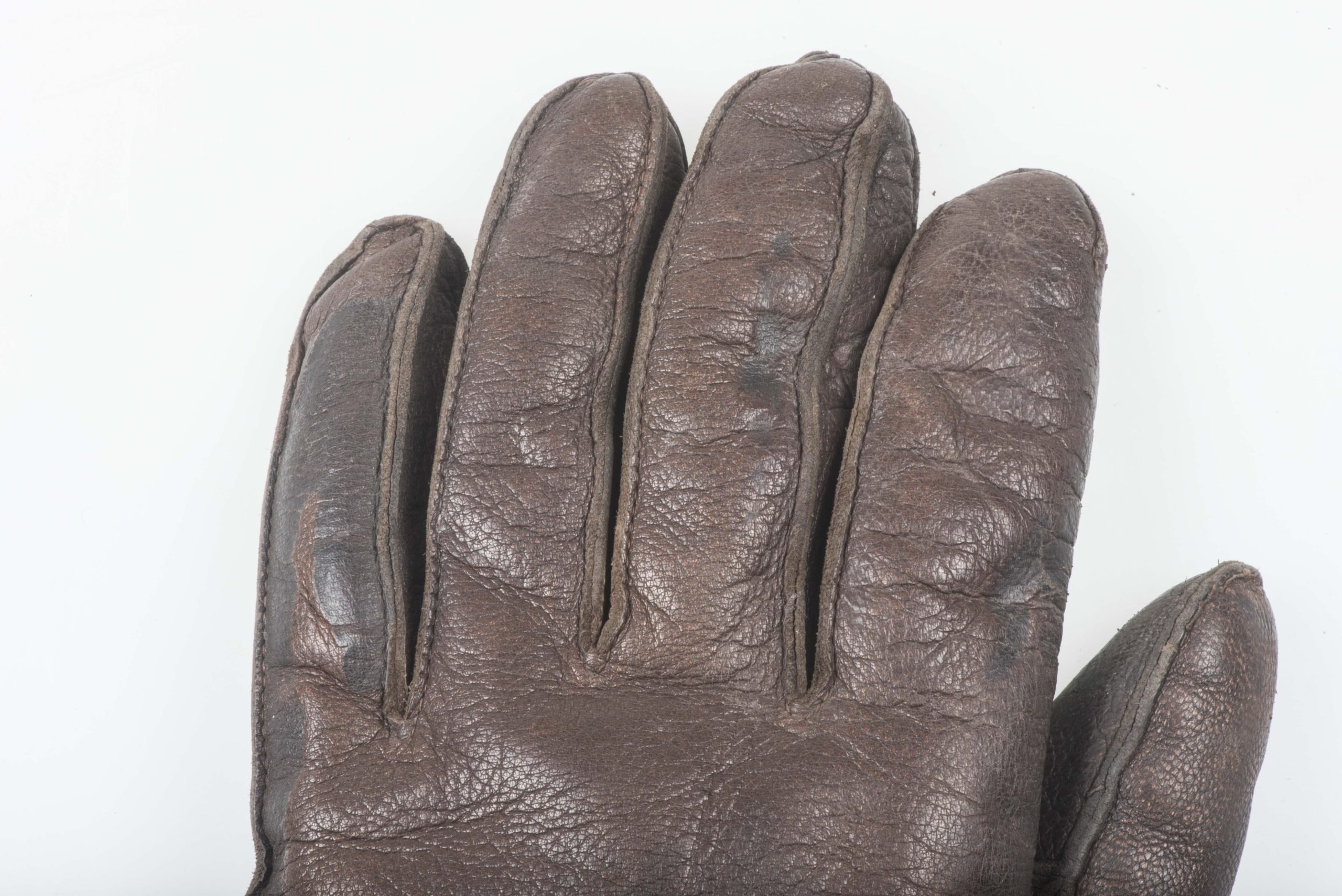 Rare brown leather lined Fallschirmjäger gloves — image 8
